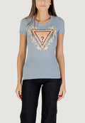 T-shirt Guess SS TRIANGLE FLOWERS TEE