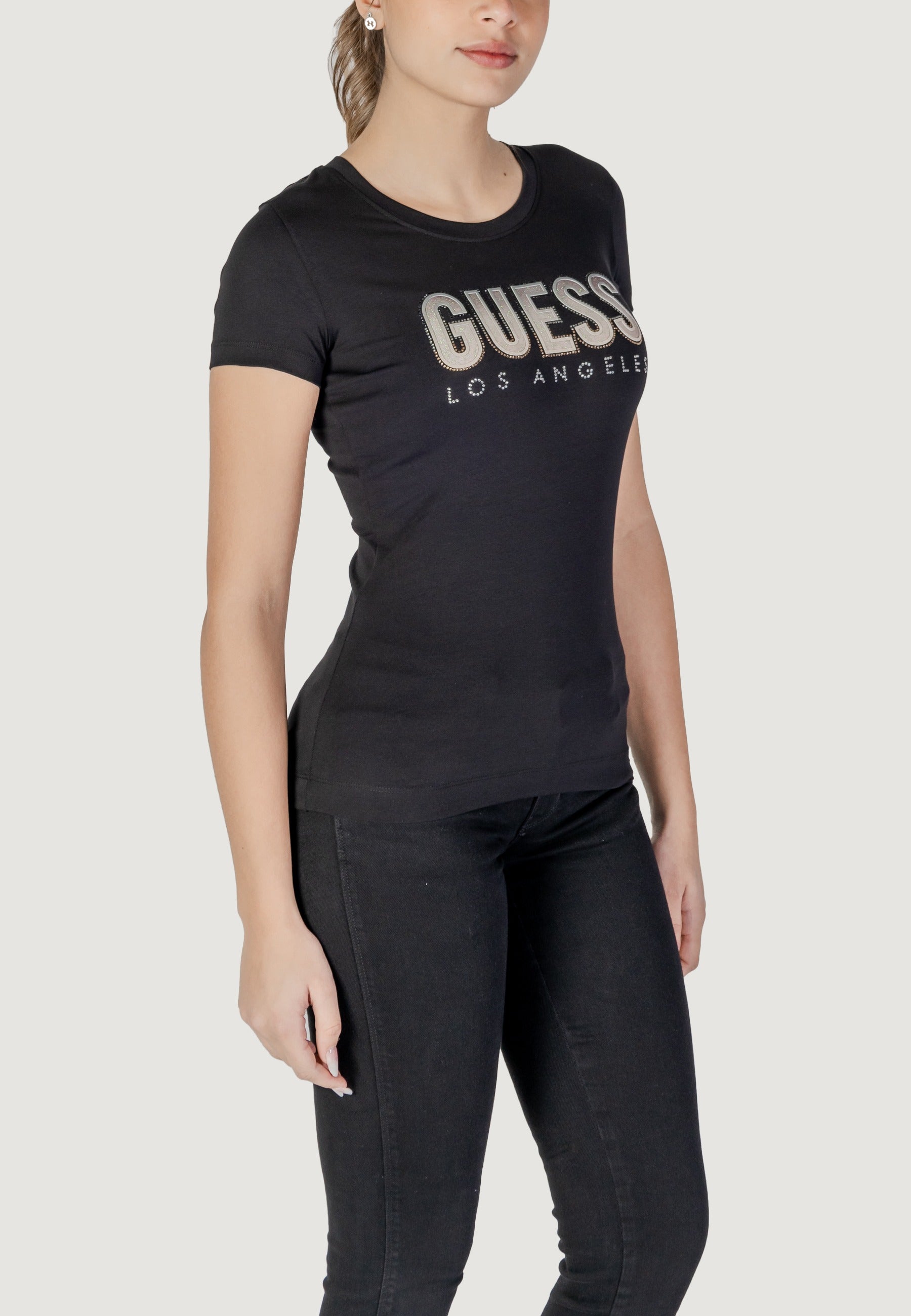 T-shirt Guess CN SS GLITTER DEGRAD
