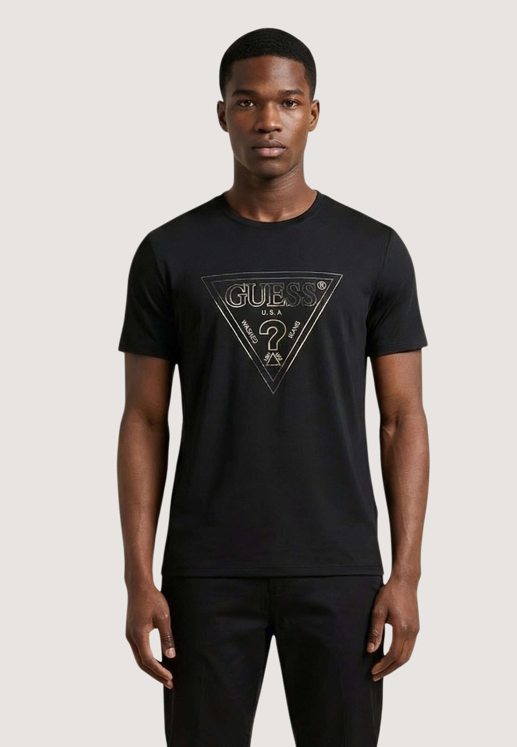 T-shirt Guess CN SS TRIANGLE HD MULTICOLOR T