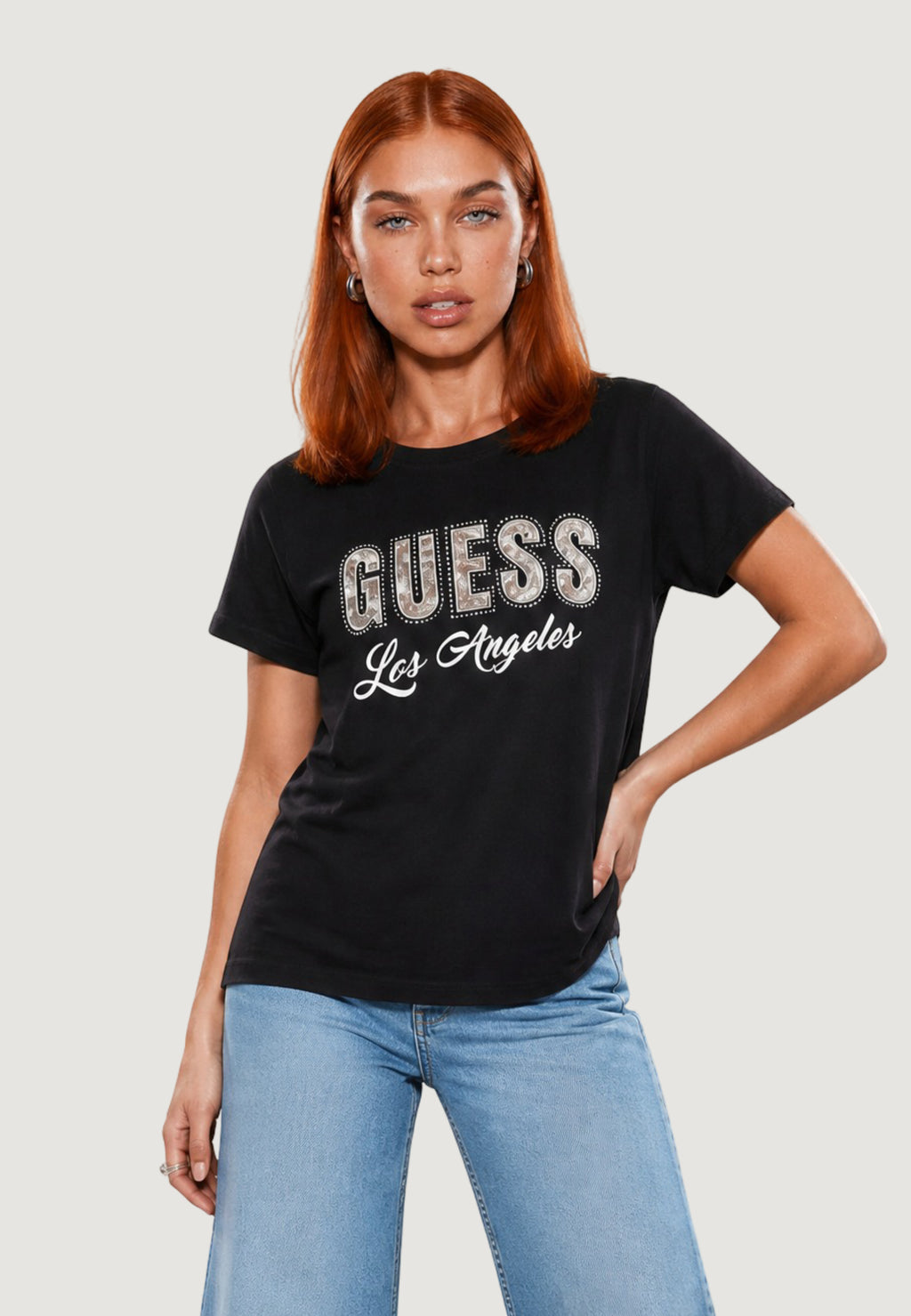 T-shirt Guess SS CN SNAKE SCRIPT R