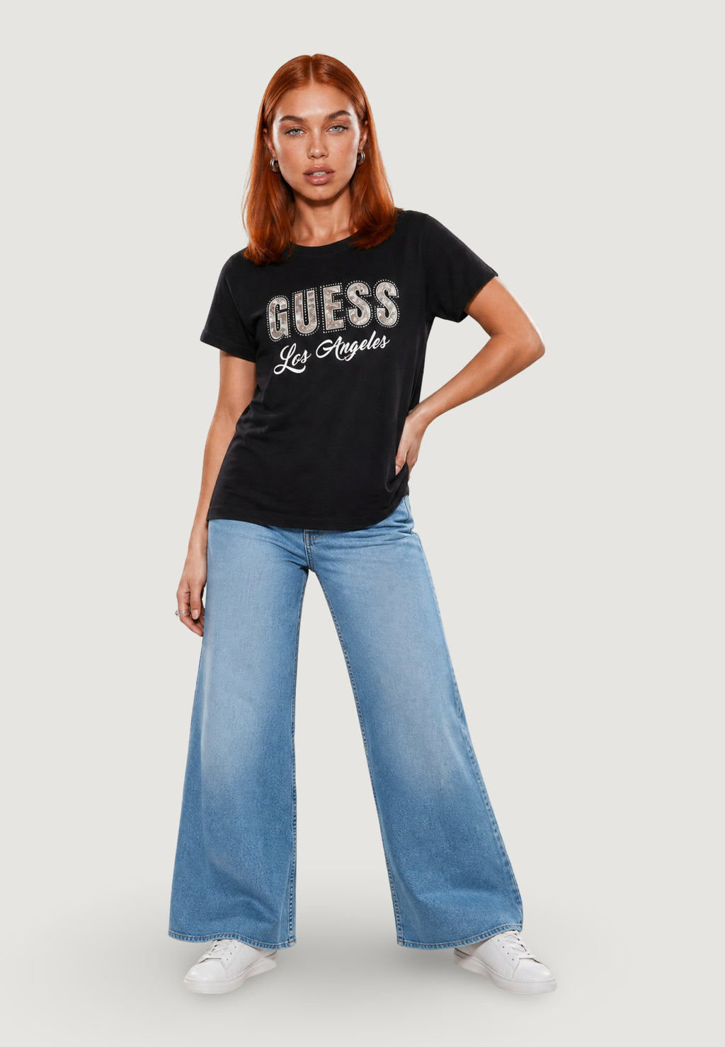 T-shirt Guess SS CN SNAKE SCRIPT R