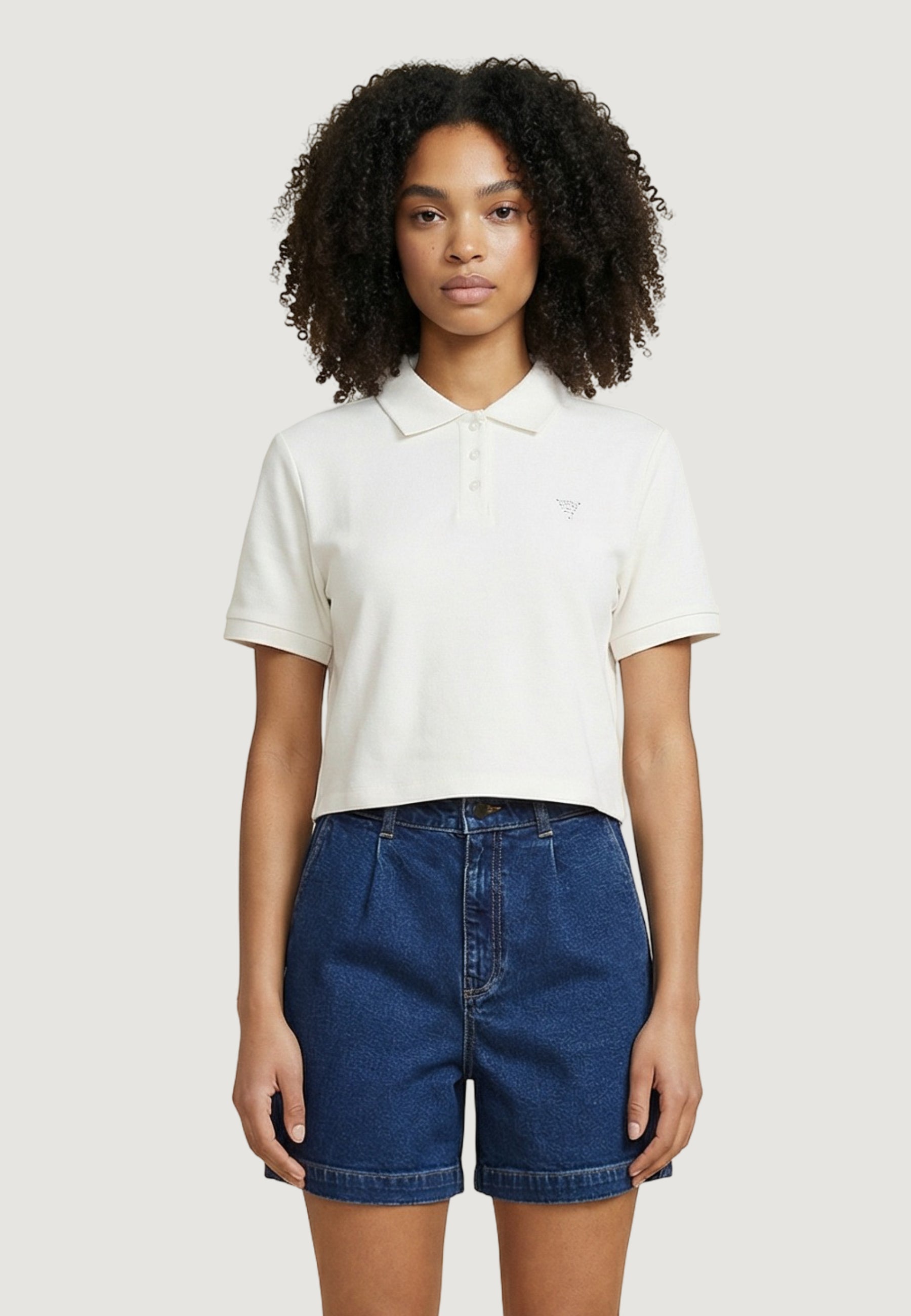 T-shirt Guess SILVY BOXY POLO SHIRT