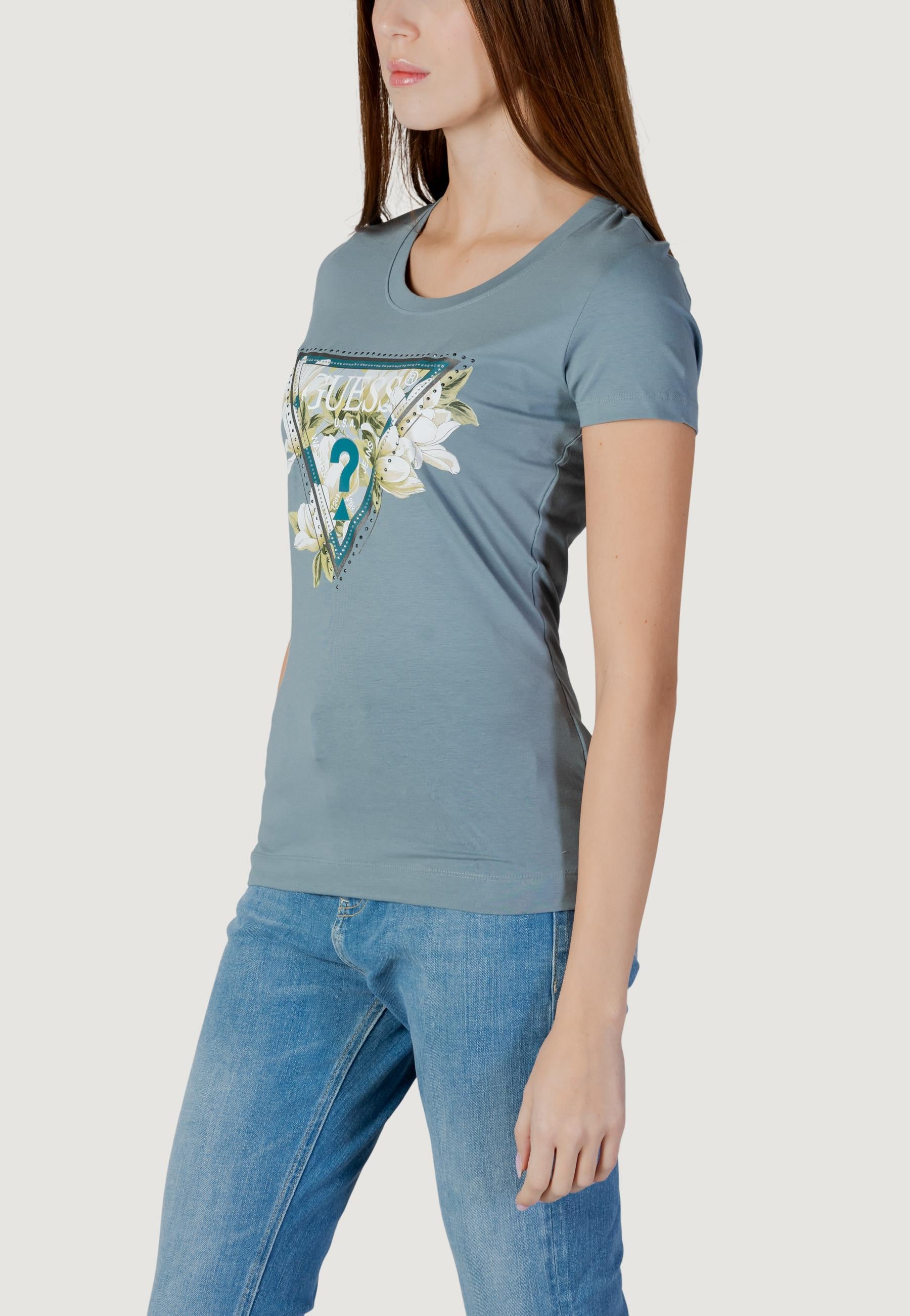 T-shirt Guess SS CN CAMELIA TRIANGLE TEE