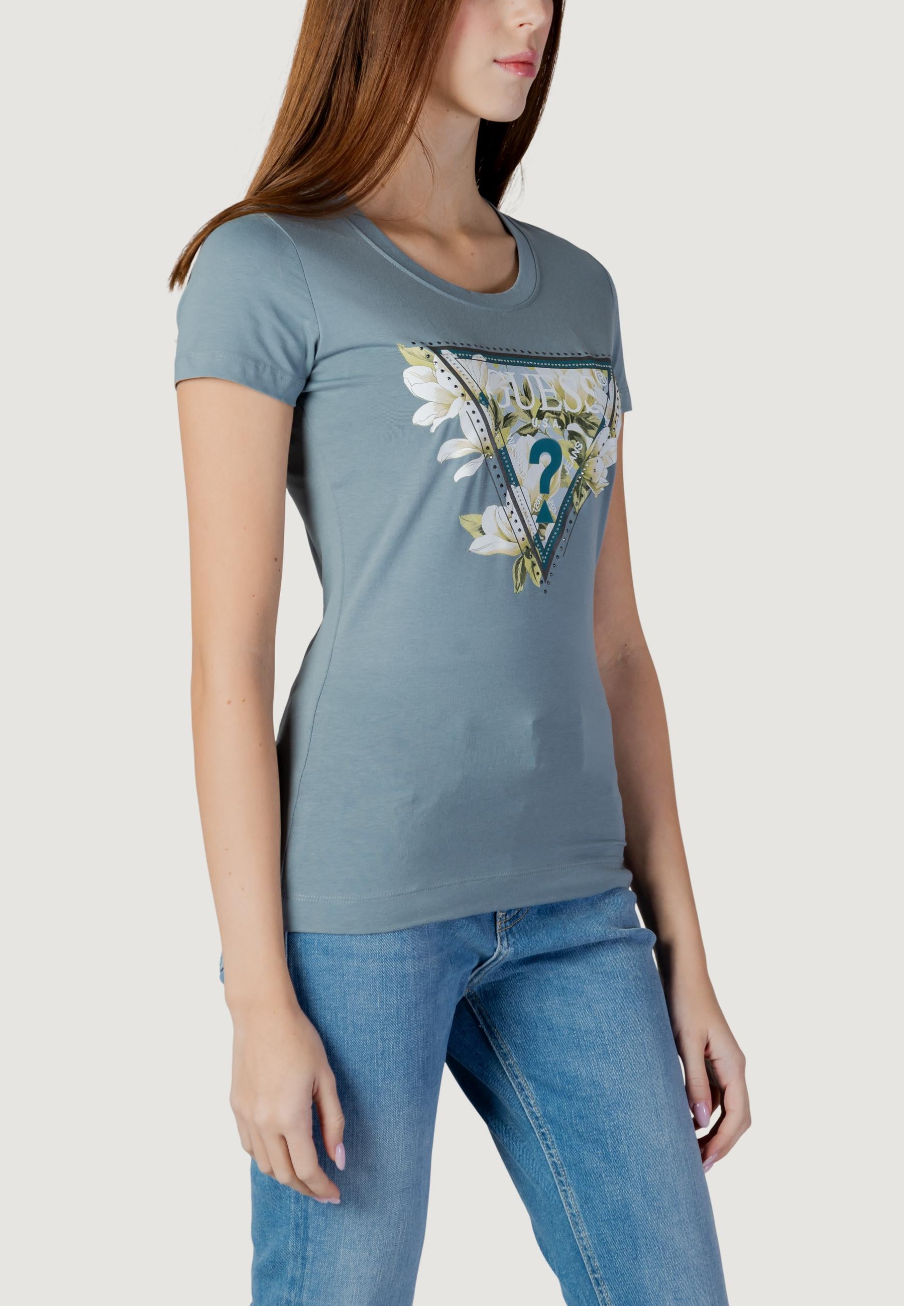 T-shirt Guess SS CN CAMELIA TRIANGLE TEE