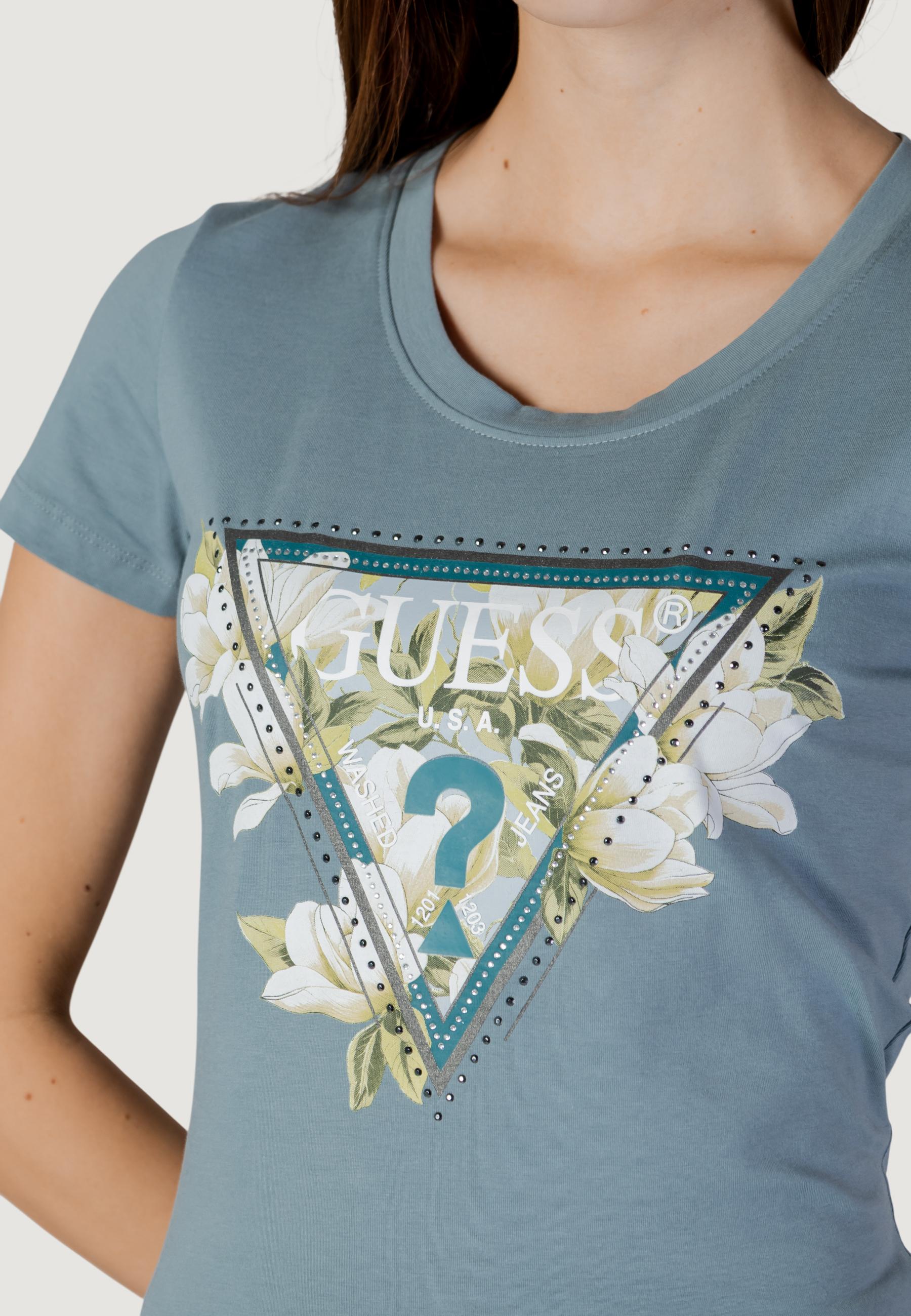 T-shirts Guess SS CN CAMELIA TRIANGLE TEE