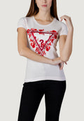 T-shirts Guess SS CN FLOWERS TRIANGLE TEE
