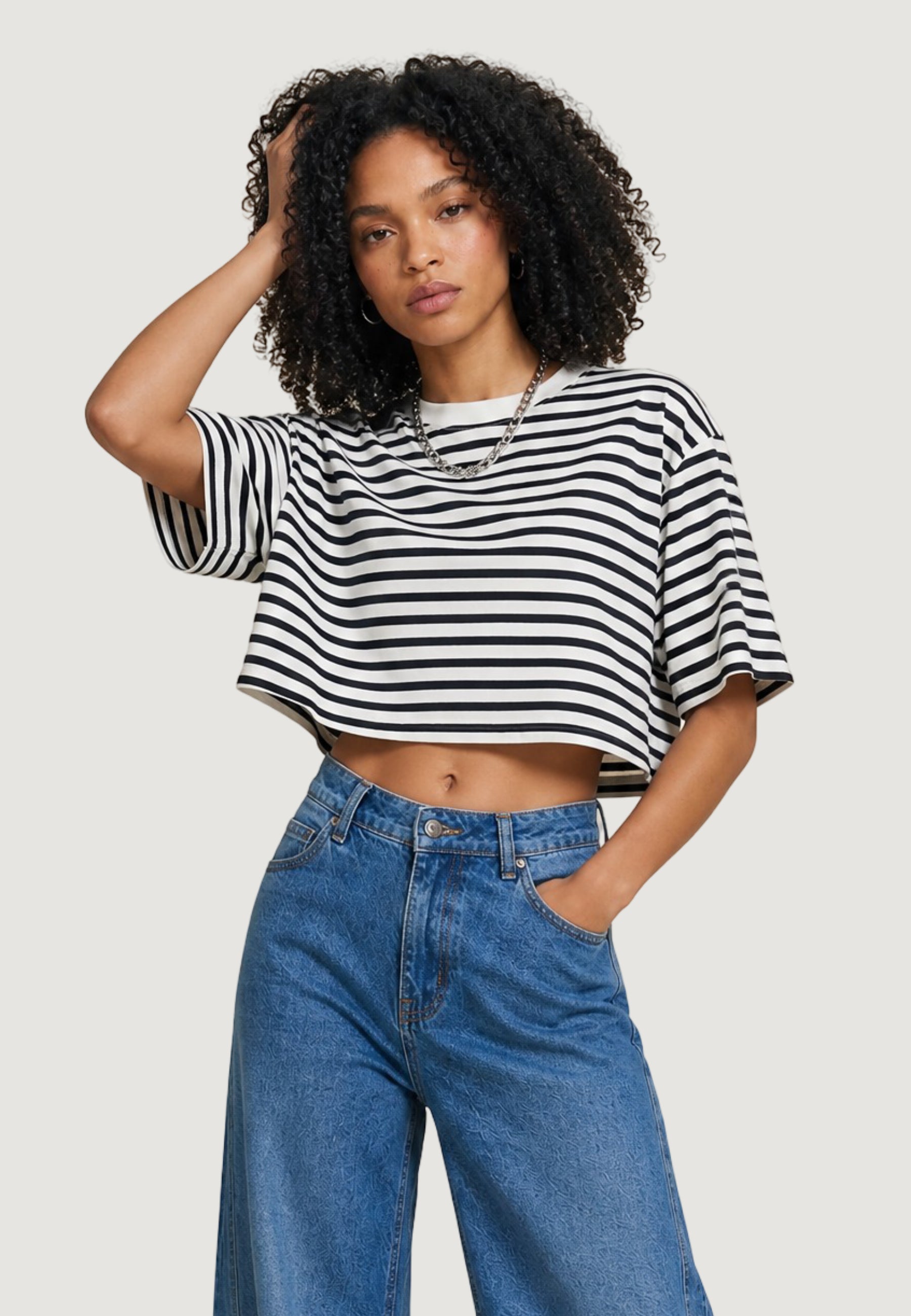 T-shirts I am Top Cotone Righe