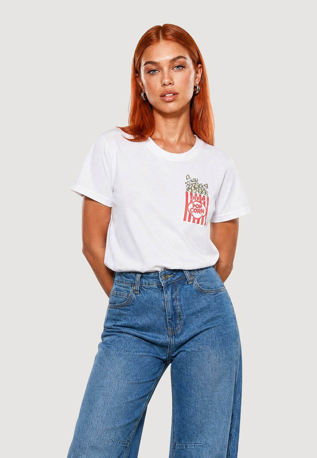 T-shirt I am POP CORN CON TASCA