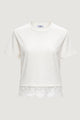 T-shirt I am T-shirt Cotone Pizzo