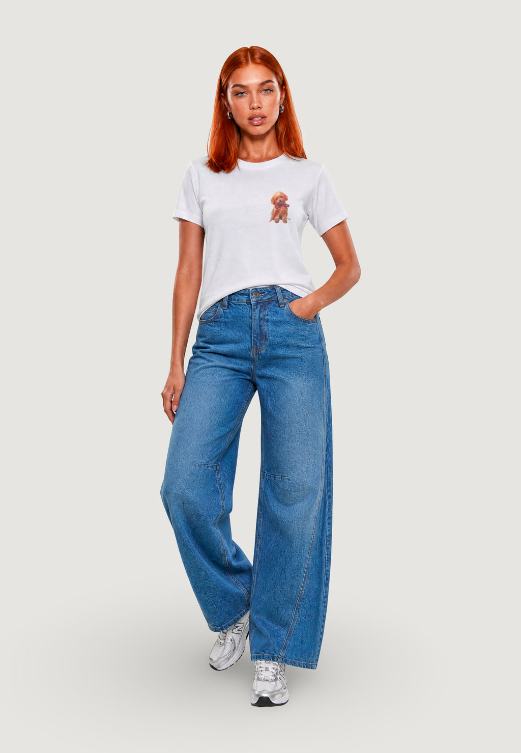 T-shirt I am T-SHIRT HEAVY COTTON STAMPA BARBONCINO