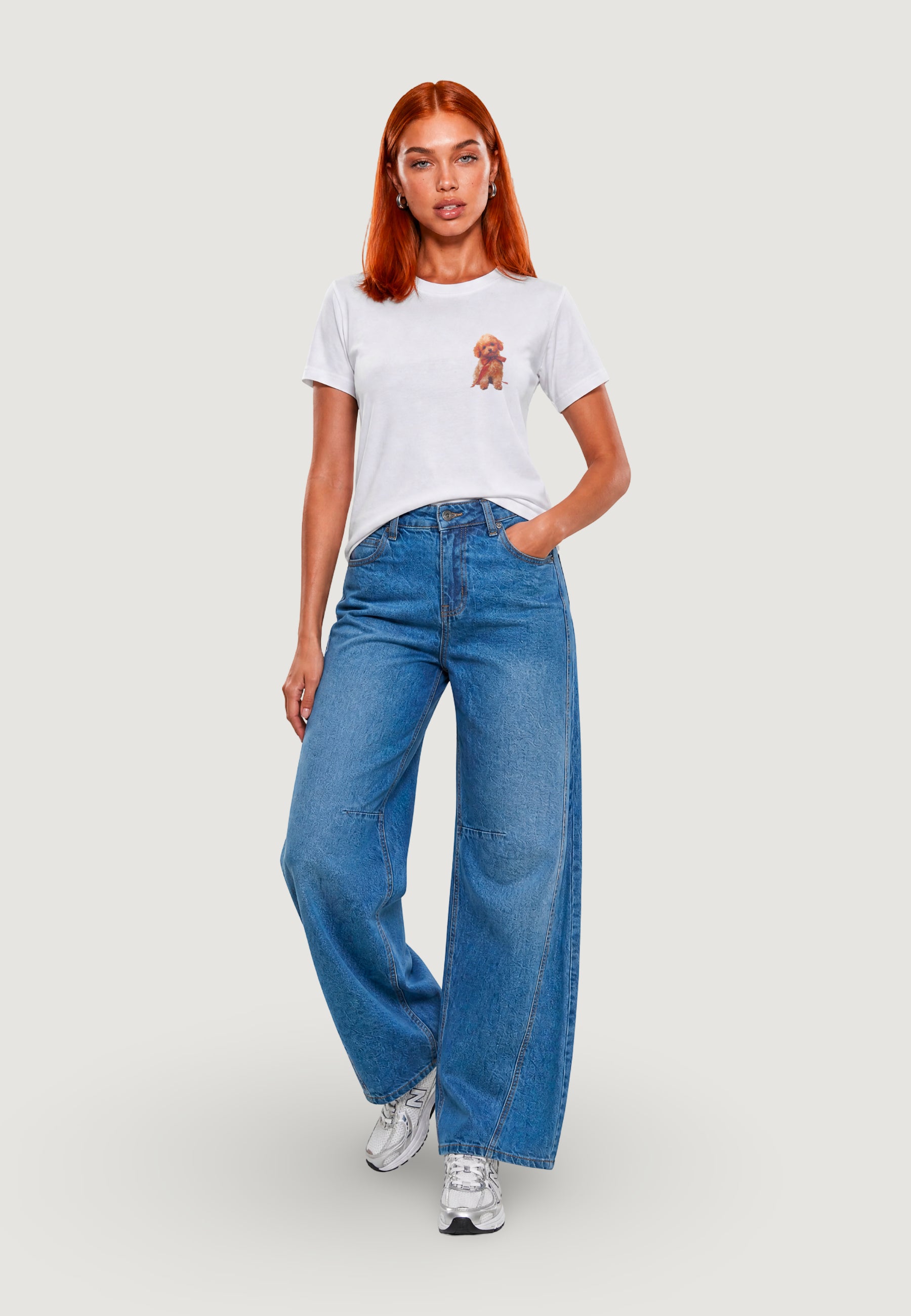 T-shirt I am T-SHIRT HEAVY COTTON STAMPA BARBONCINO