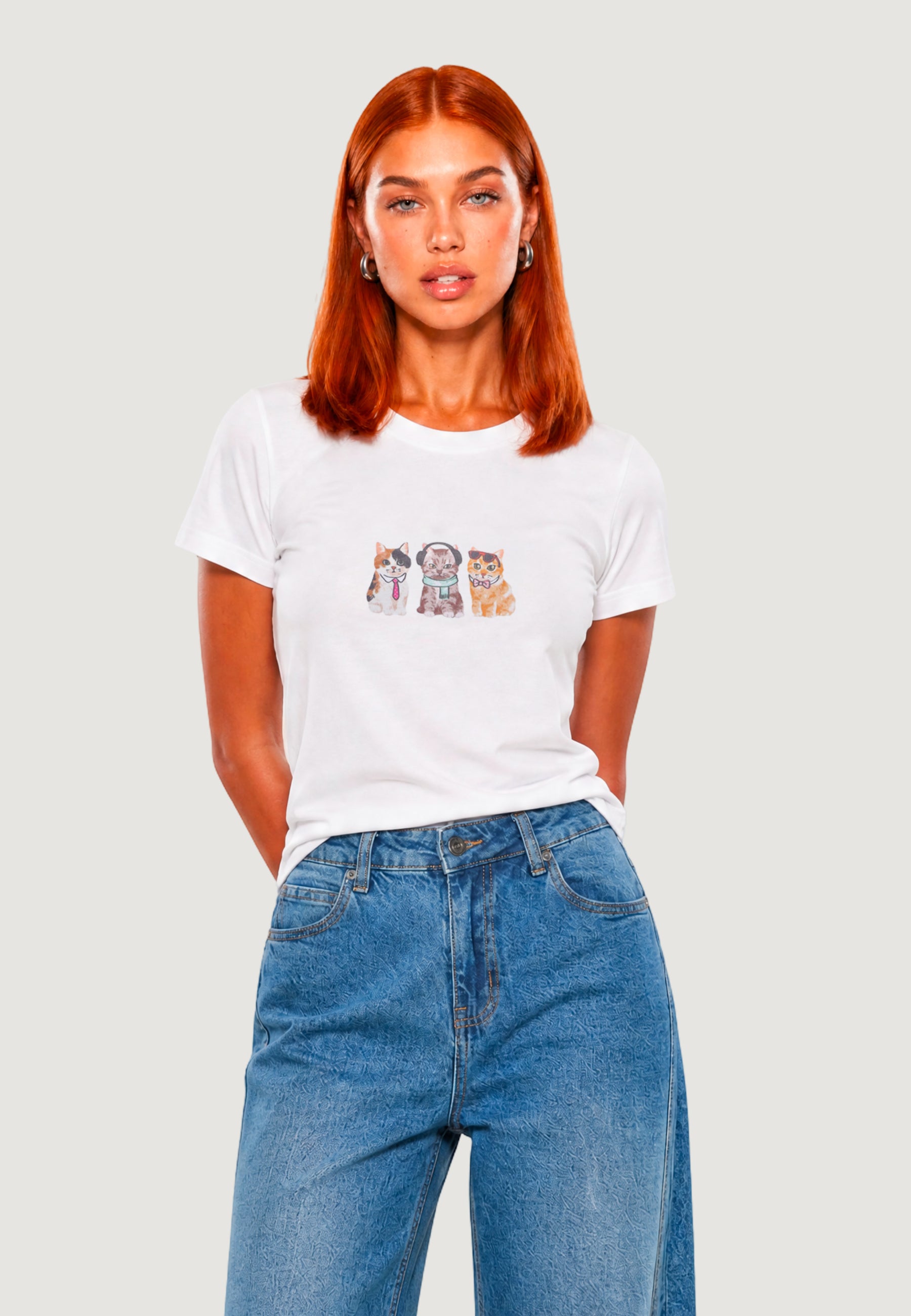 T-shirts I am T-SHIRT HEAVY COTTON STAMPA GATTINI