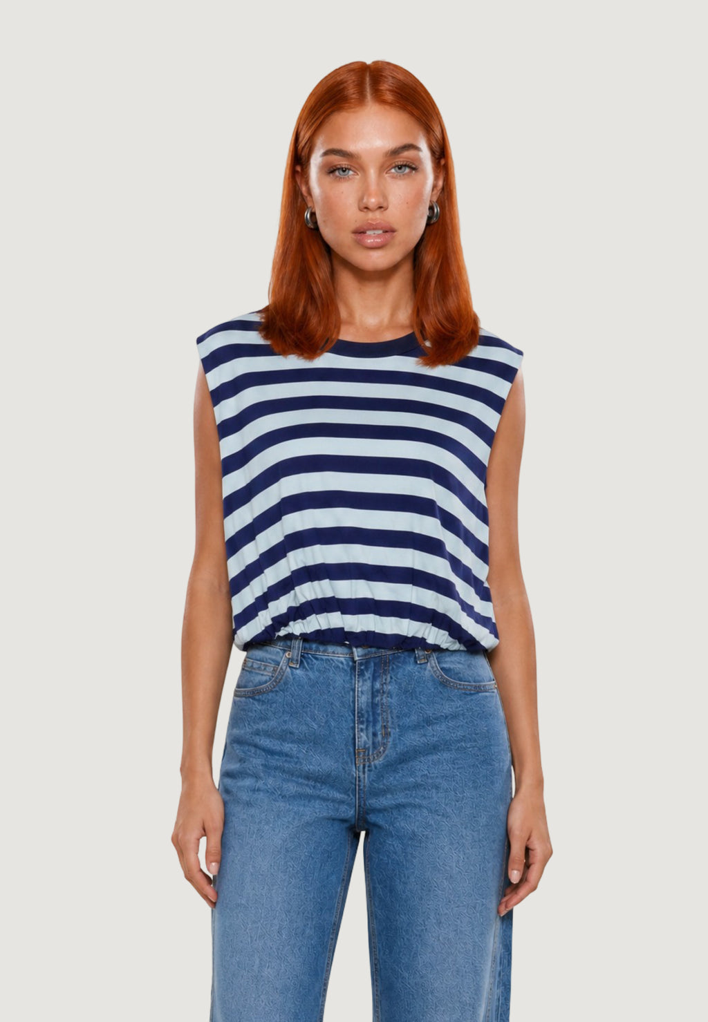 T-shirt I am Top Viscosa Righe