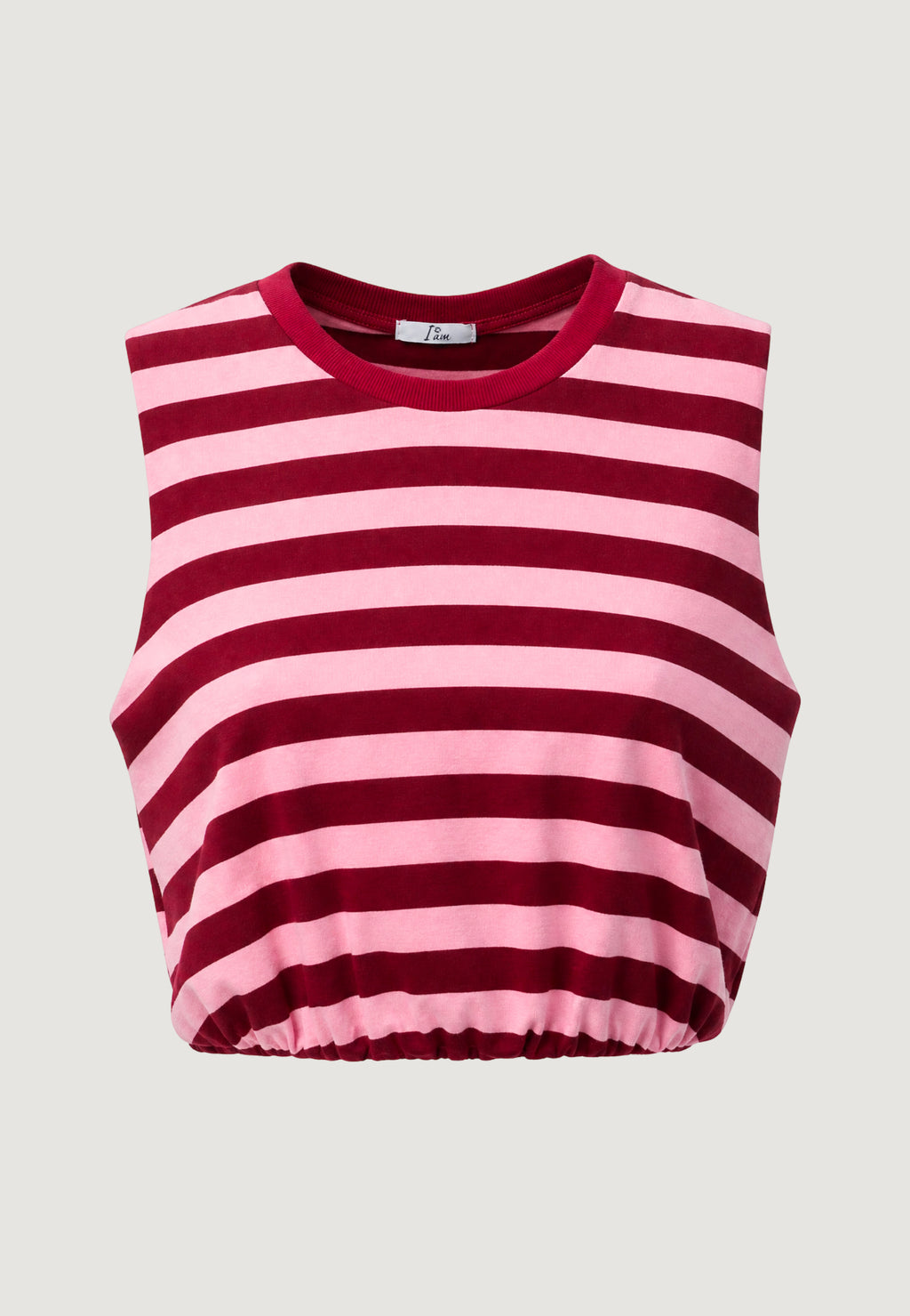 T-shirt I am Top Viscosa Righe