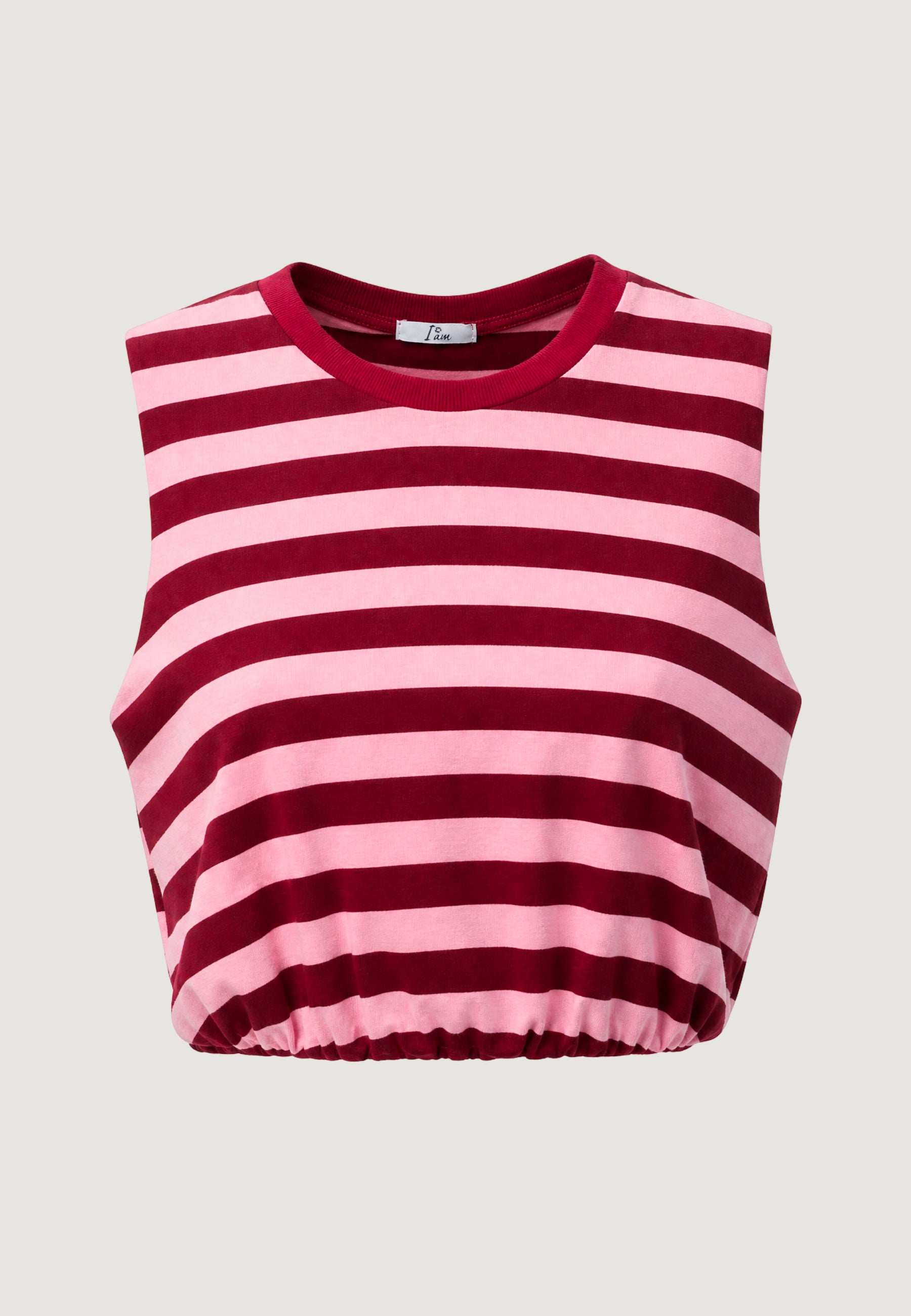T-shirt I am Top Viscosa Righe