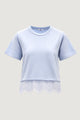 T-shirt I am T-shirt Cotone Pizzo