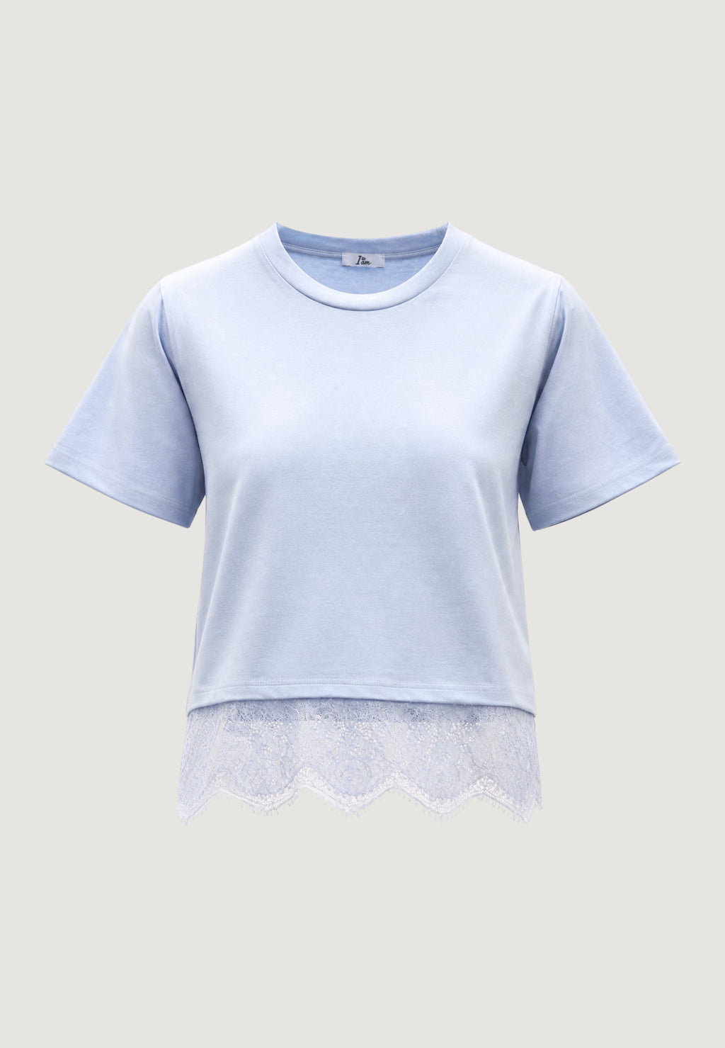 T-shirt I am T-shirt Cotone Pizzo
