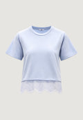T-shirt I am T-shirt Cotone Pizzo