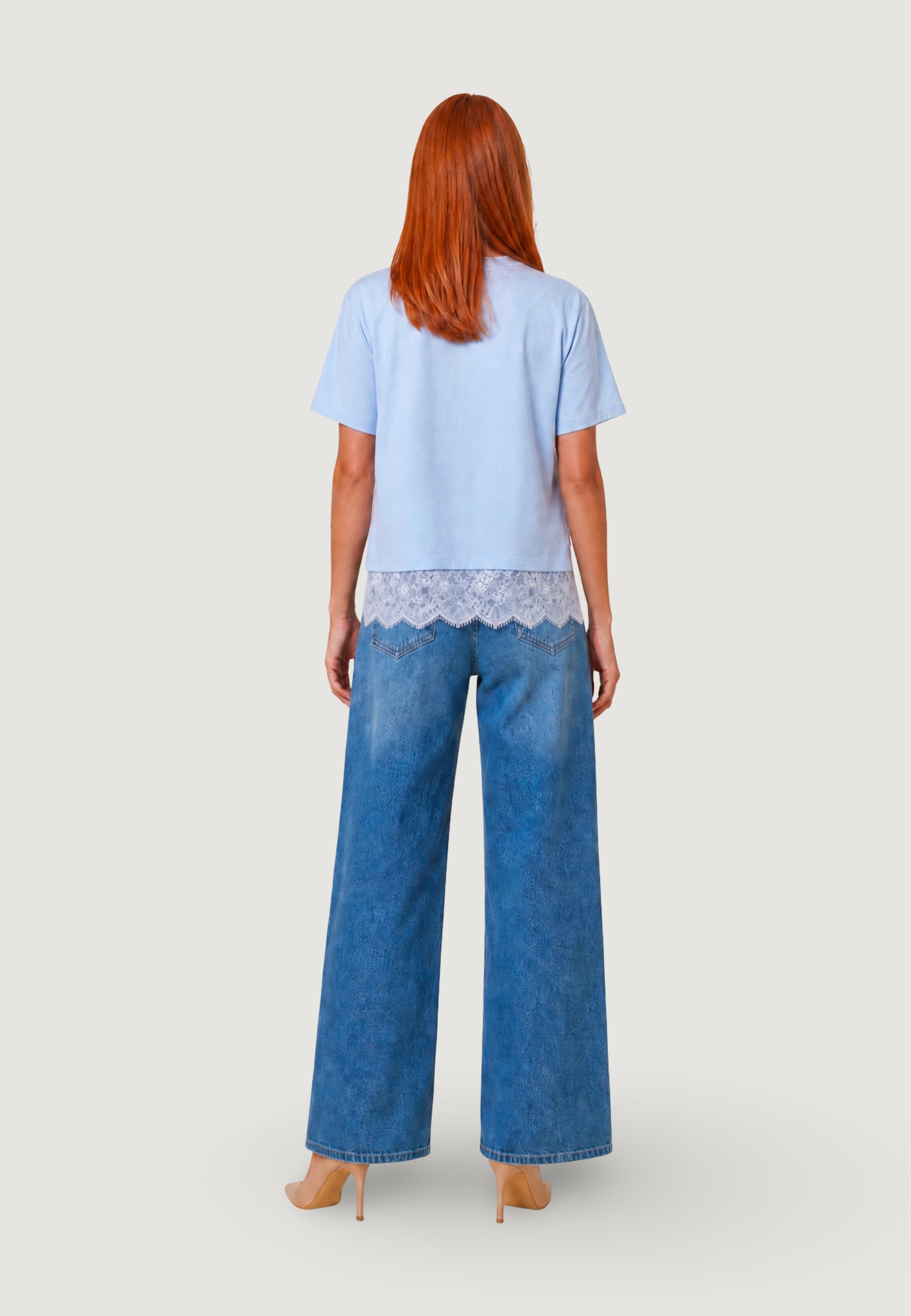 T-shirts I am T-shirt Cotone Pizzo