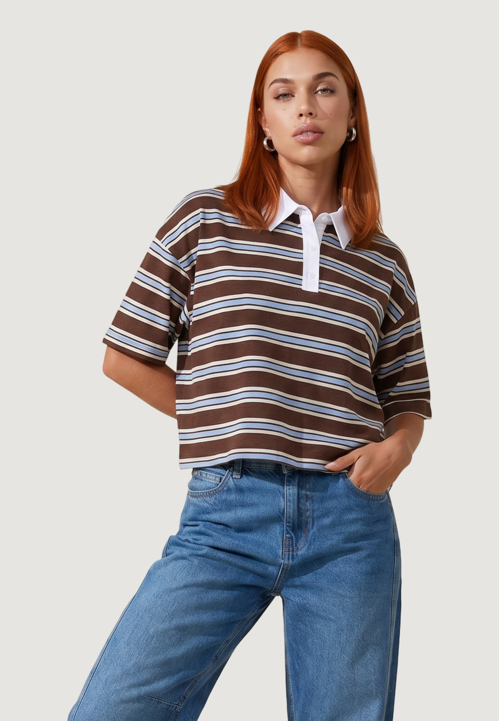 T-shirts I am Polo Cotone Righe