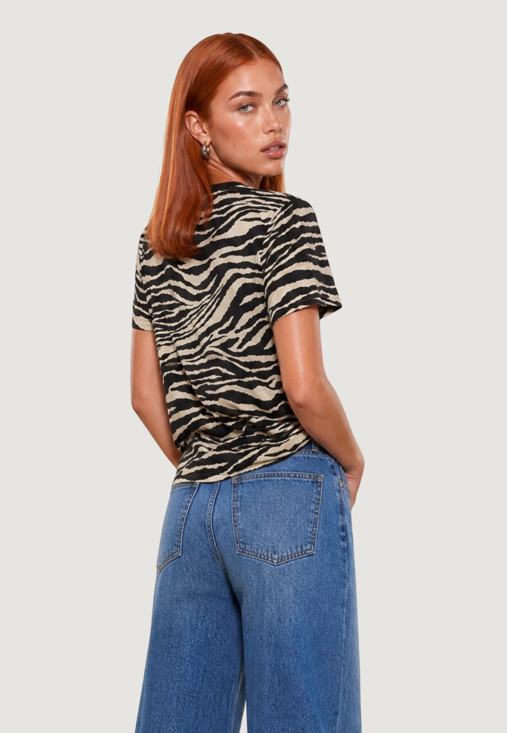 T-shirt I am T-shirt Cotone Stampa Zebra