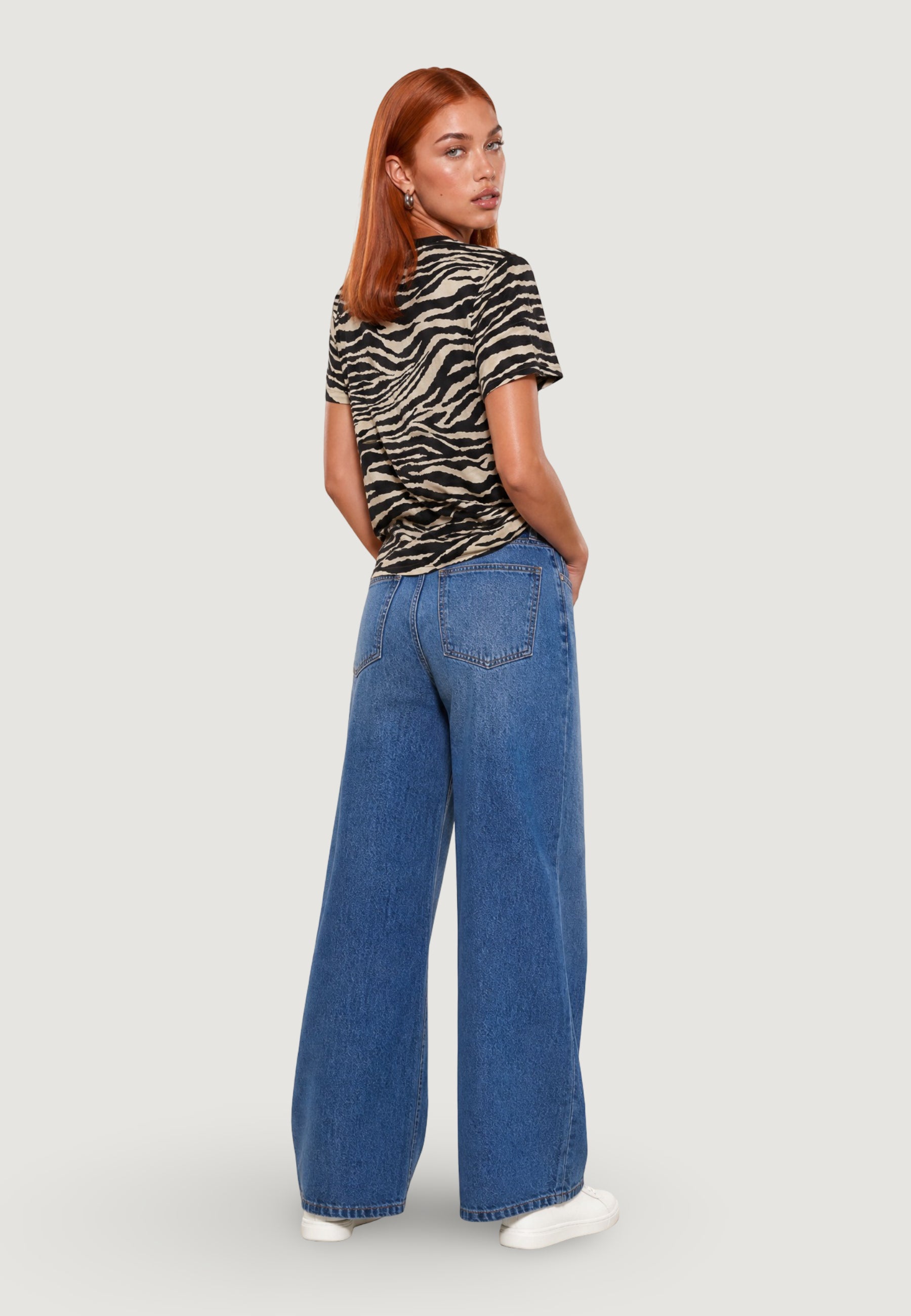 T-shirt I am T-shirt Cotone Stampa Zebra