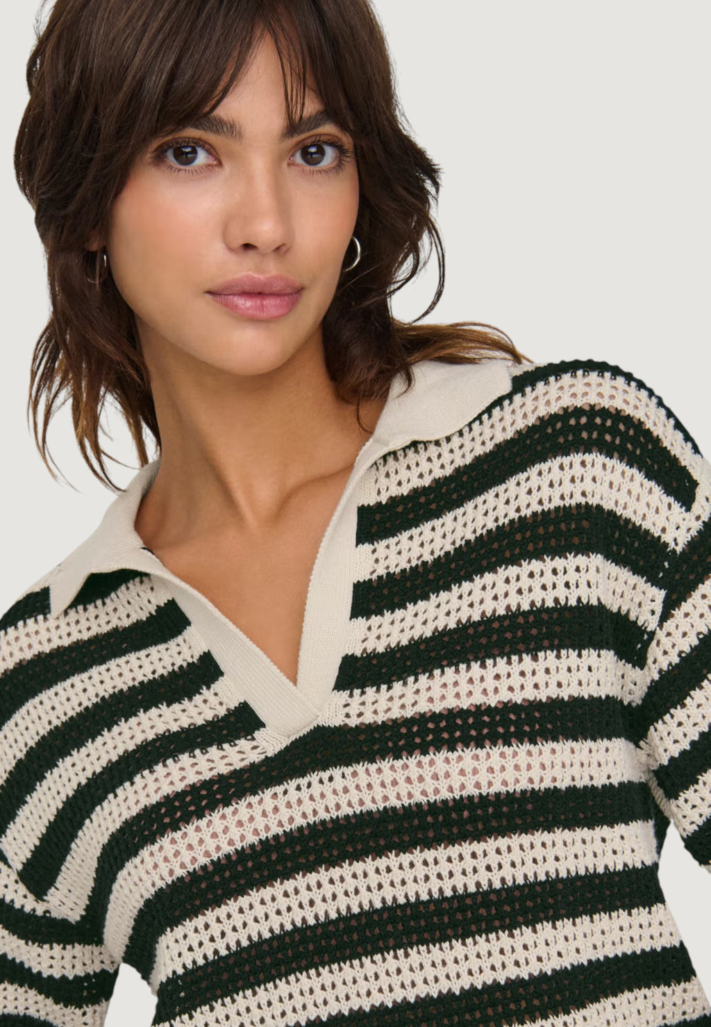 T-shirt Jacqueline de Yong JDYTIKKA S/S POLO PULLOVER KNT NOOS