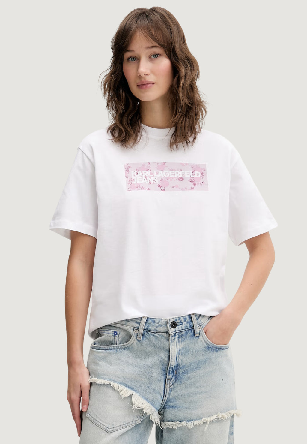 T-shirts Karl Lagerfeld Jeans KLJ Reg Floral Logo Tee