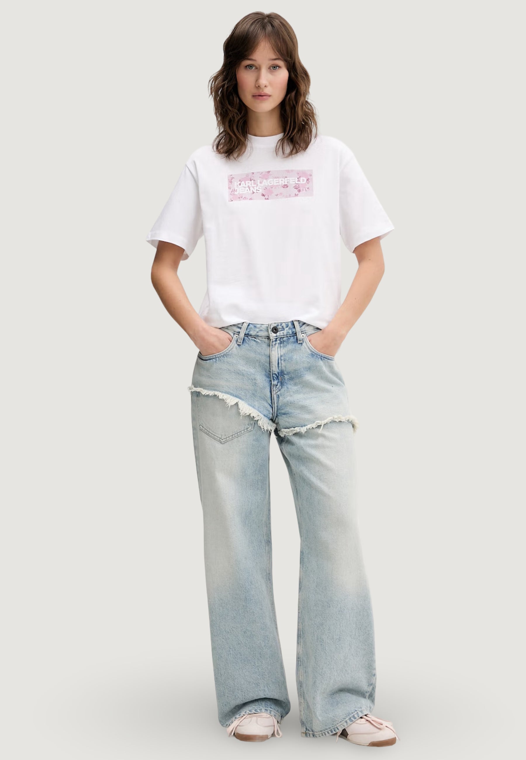 T-shirt Karl Lagerfeld Jeans KLJ Reg Floral Logo Tee