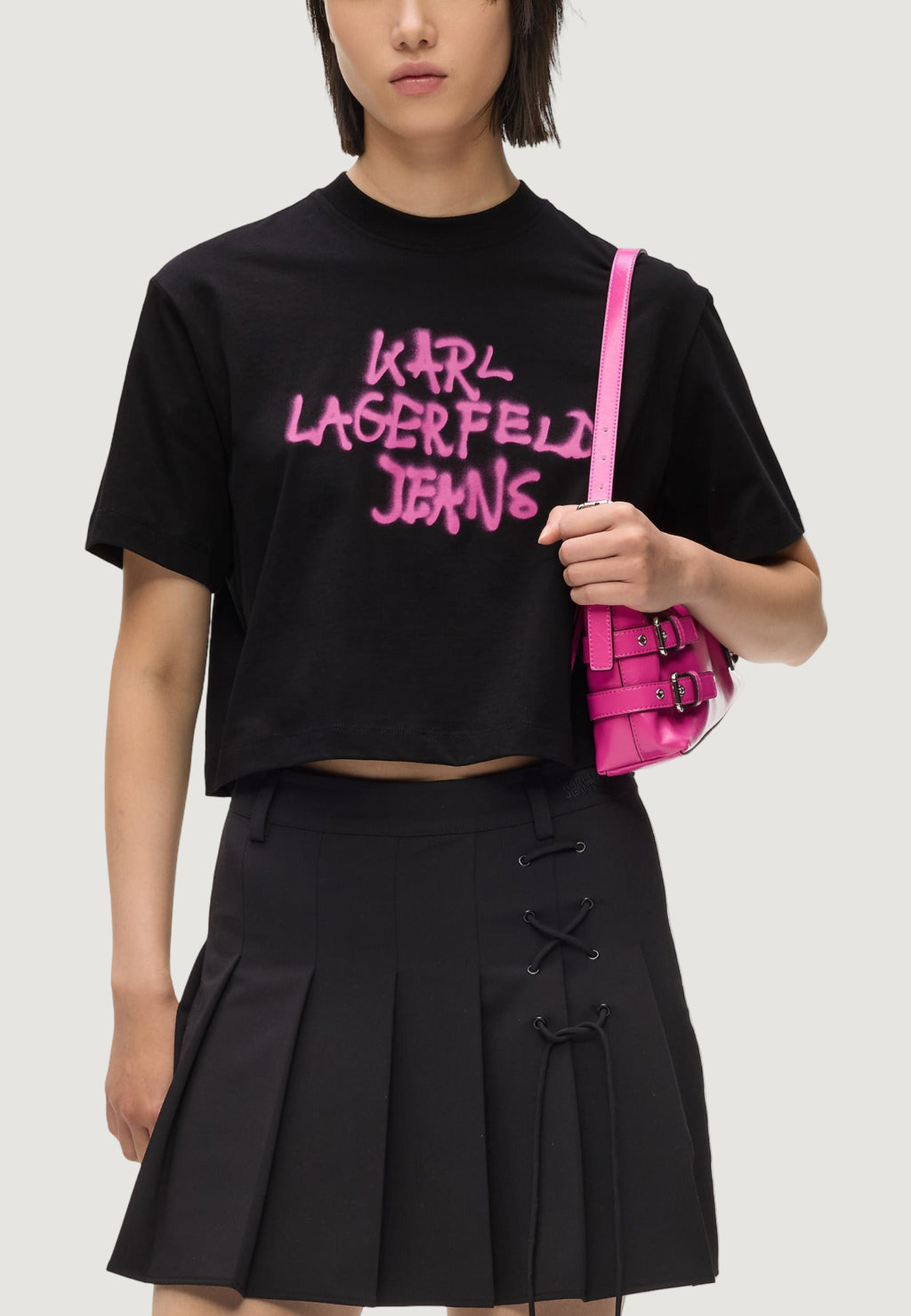 T-shirt Karl Lagerfeld Jeans KLJ Reg Cropped Graffiti Tee