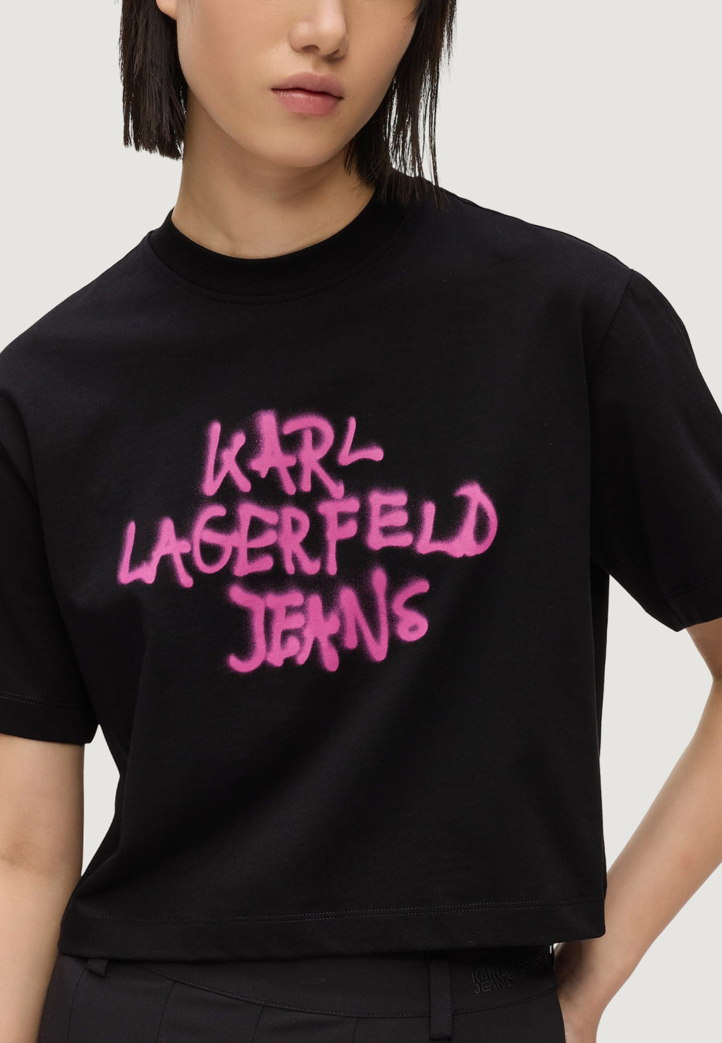 T-shirt Karl Lagerfeld Jeans KLJ Reg Cropped Graffiti Tee