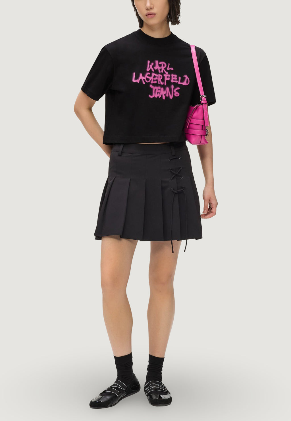 T-shirt Karl Lagerfeld Jeans KLJ Reg Cropped Graffiti Tee