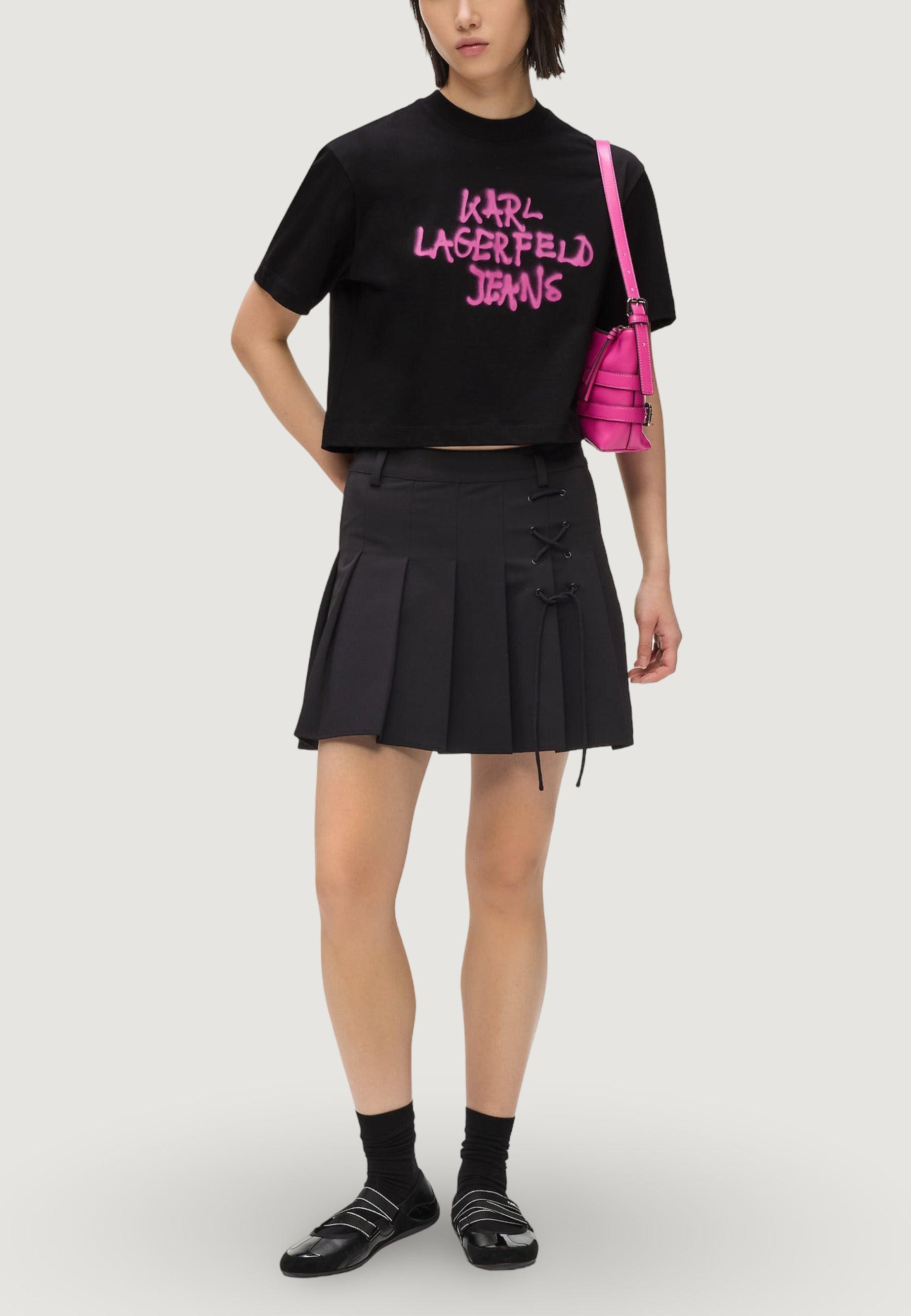 T-shirt Karl Lagerfeld Jeans KLJ Reg Cropped Graffiti Tee