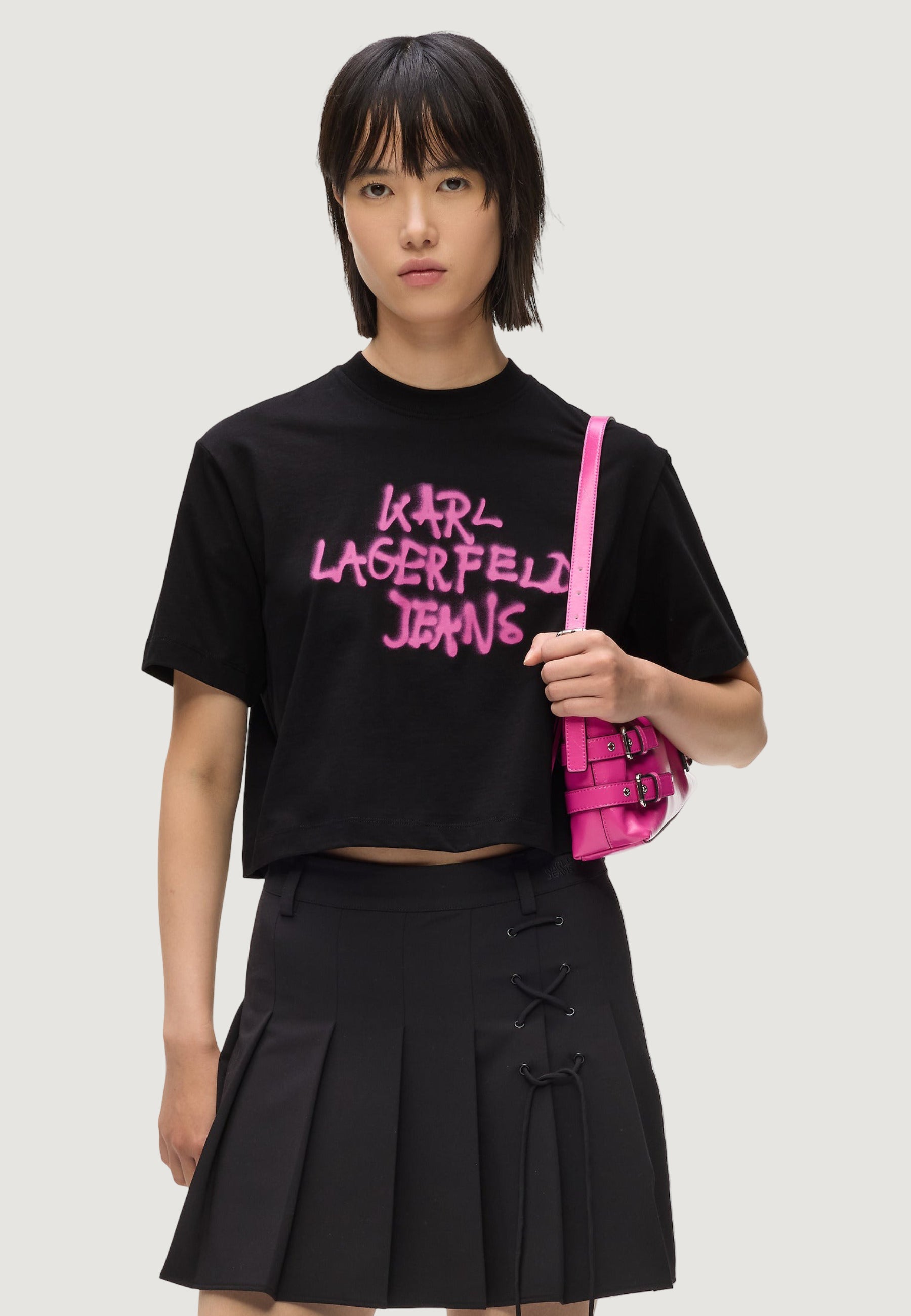 T-shirt Karl Lagerfeld Jeans KLJ Reg Cropped Graffiti Tee