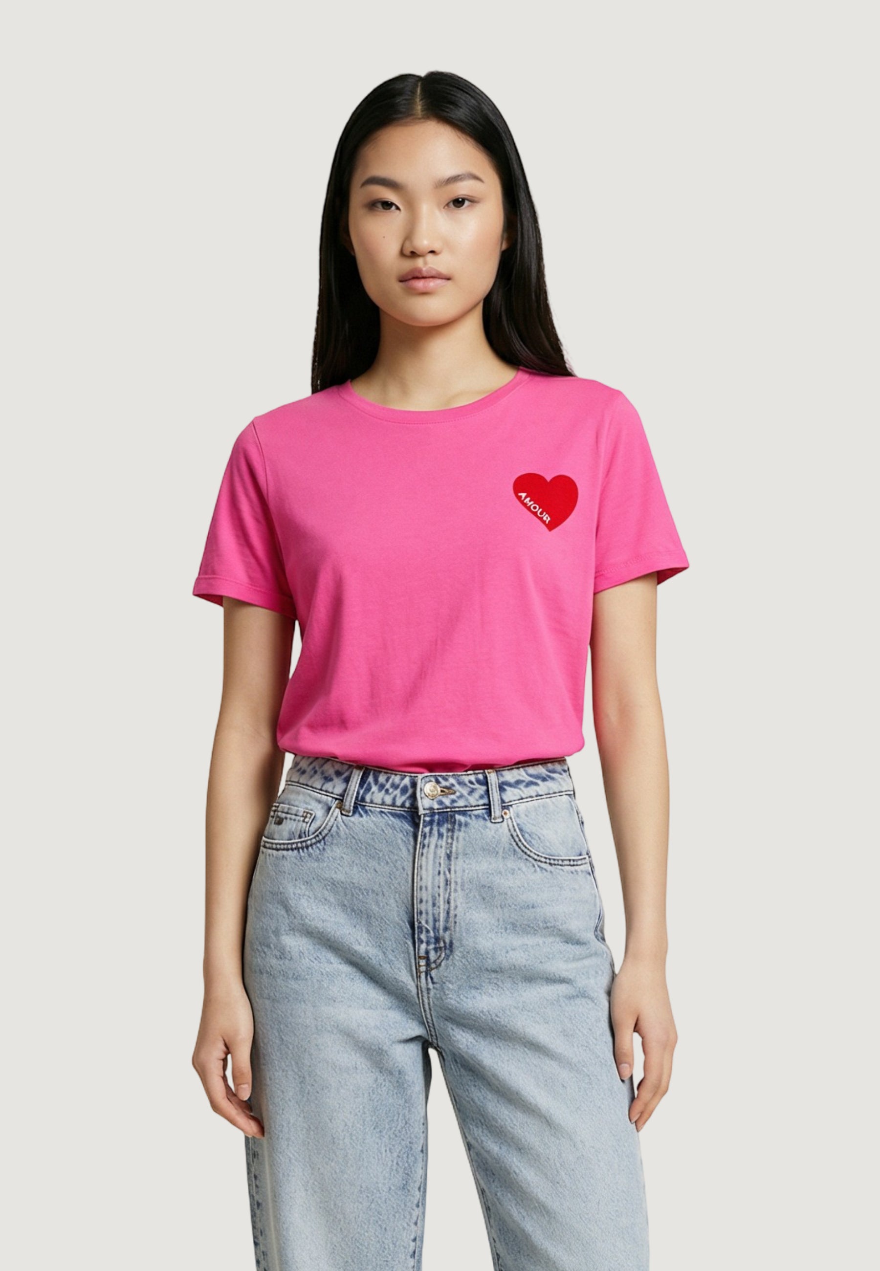T-shirt Only Onlvica S/S Fold Up Velvet Top Box Ccjrs
