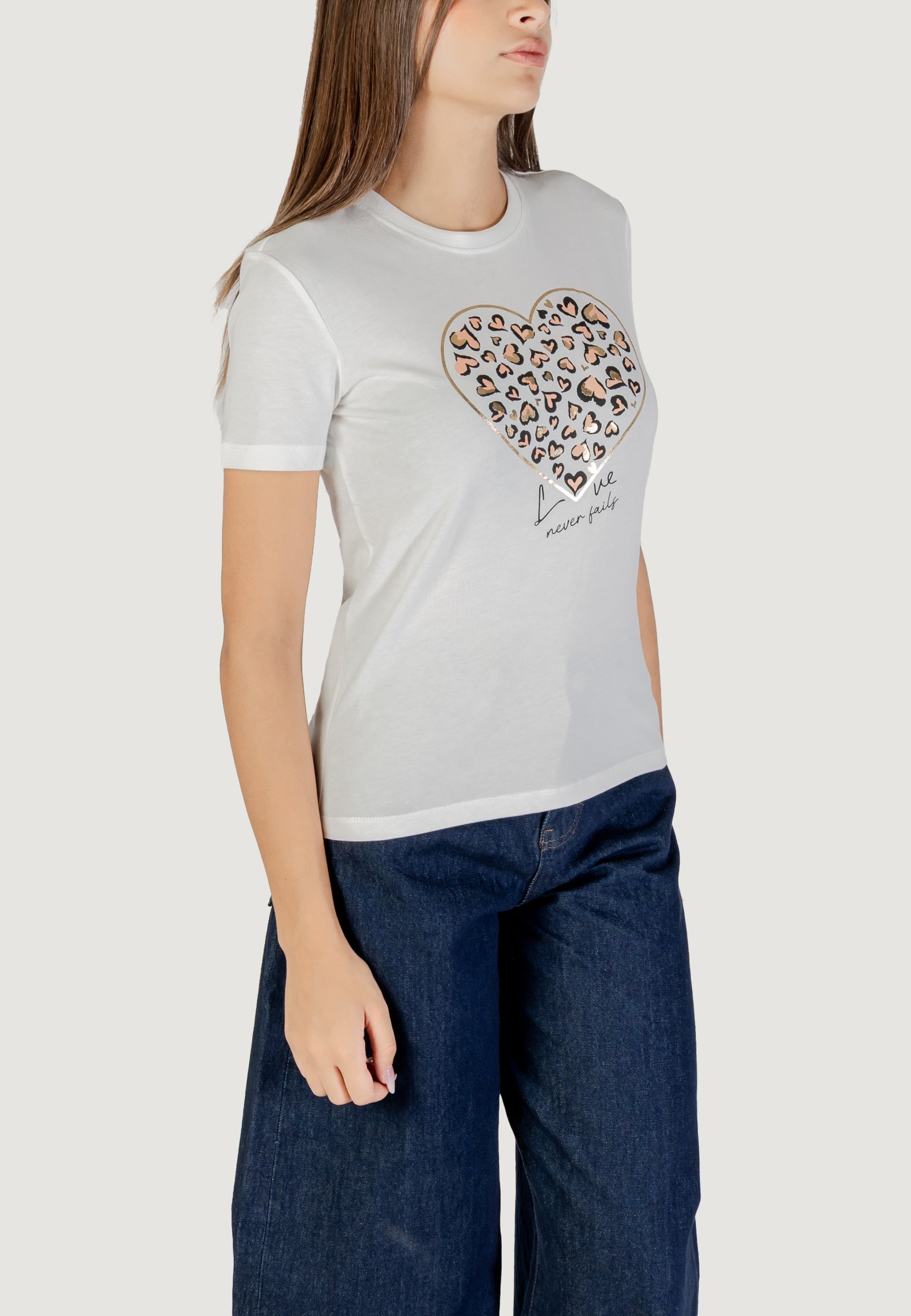 T-shirt Only Onltanya Life Reg S/S Leo Print Top Jrs
