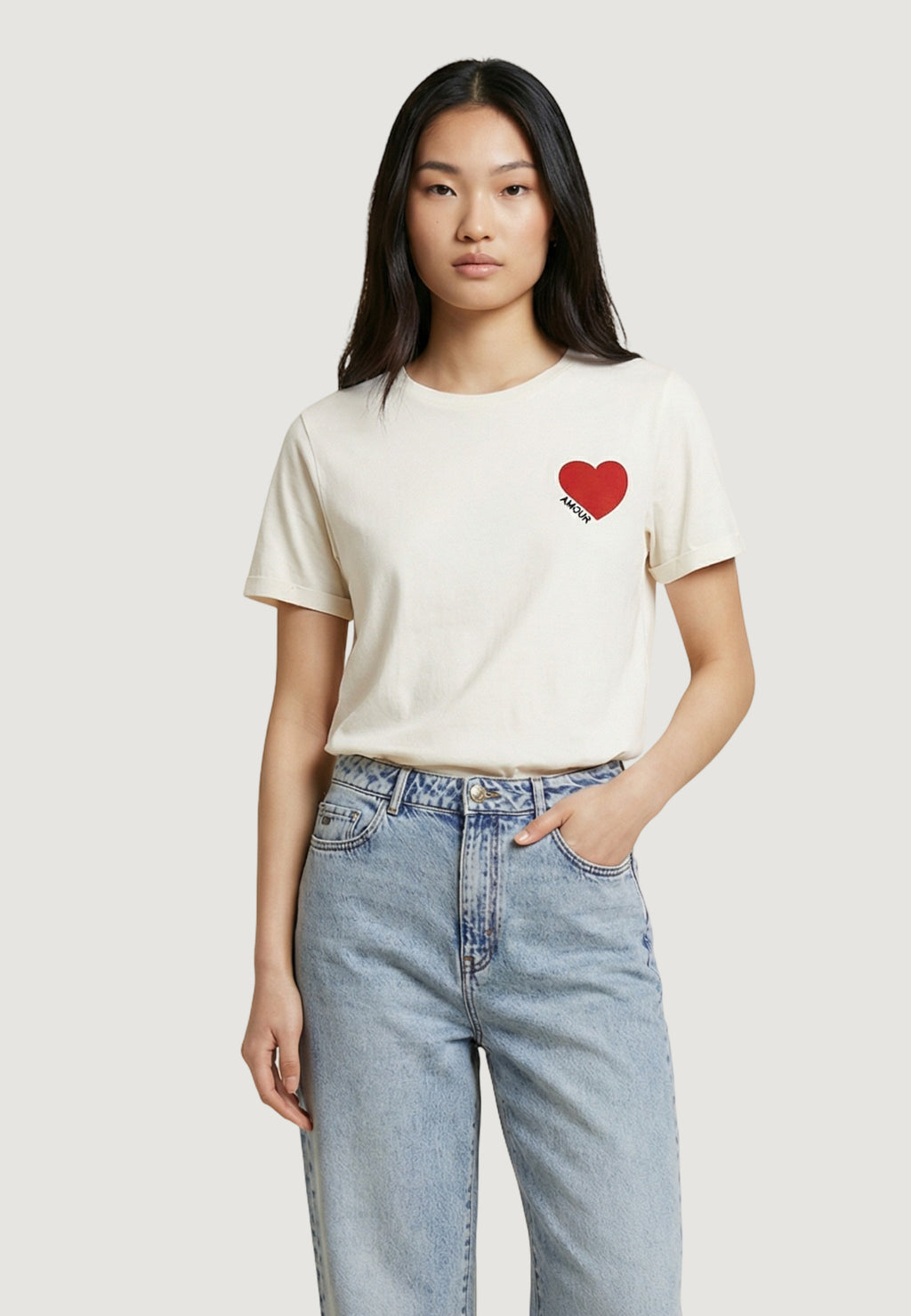 T-shirt Only Onlvica S/S Fold Up Velvet Top Box Ccjrs