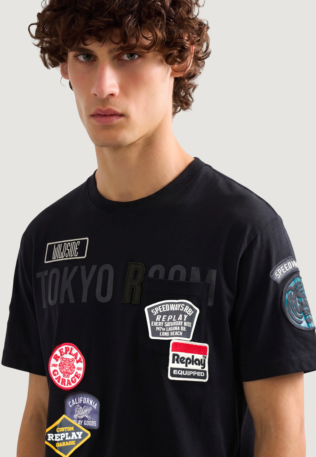 T-shirt Replay RELAXED + TASCHINO + CATENELLA