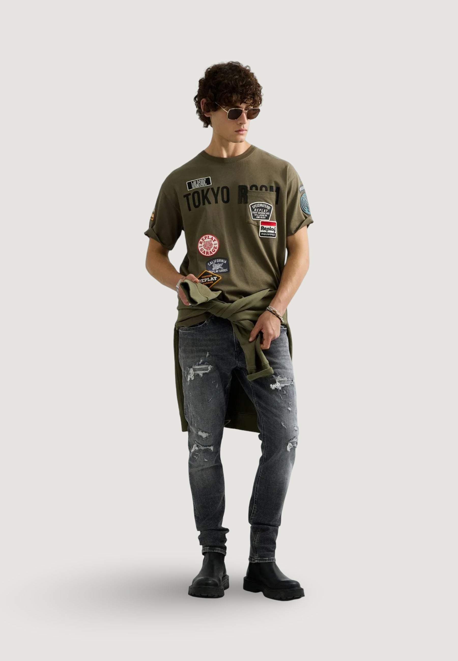 T-shirt Replay RELAXED + TASCHINO + CATENELLA