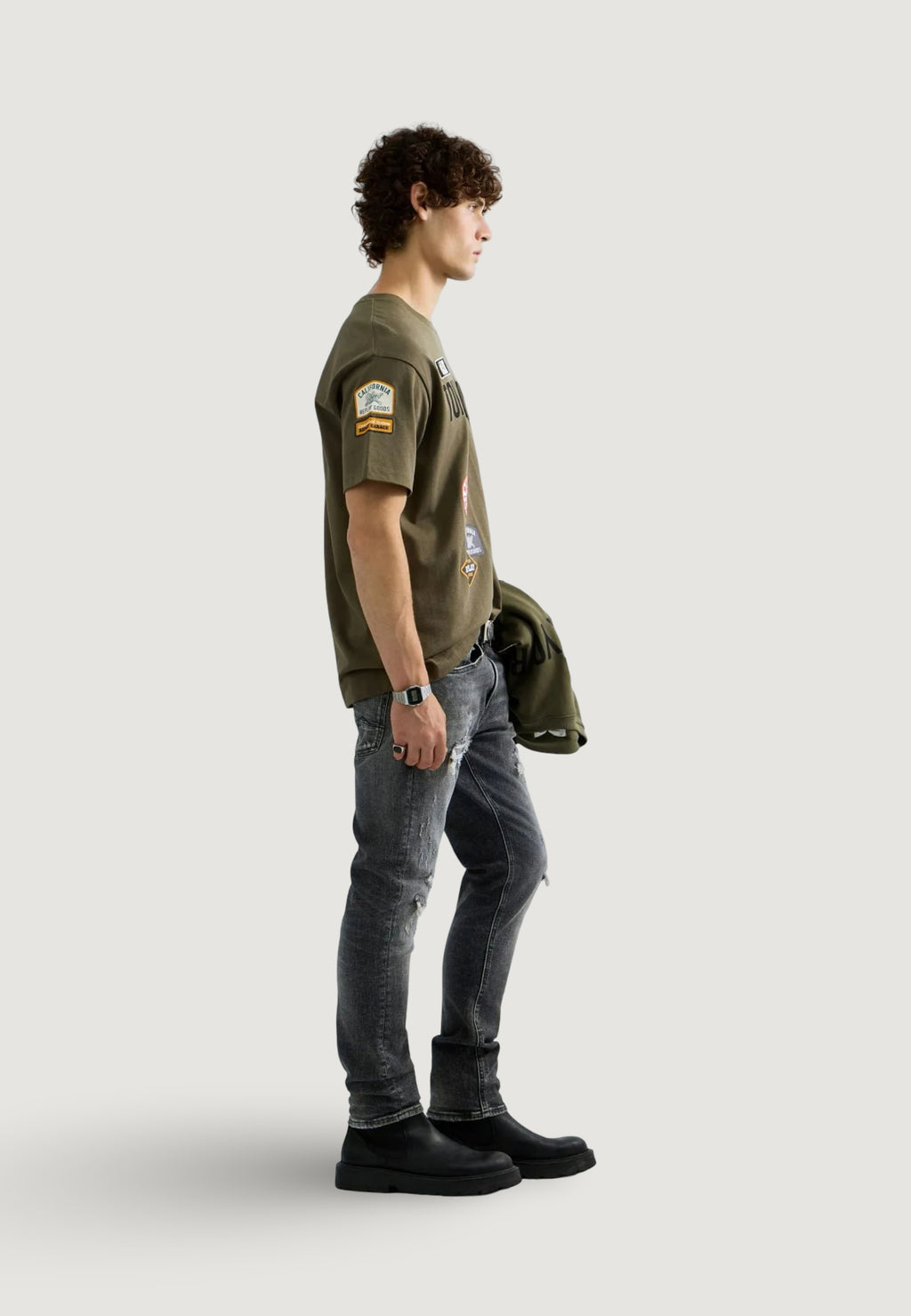 T-shirt Replay RELAXED + TASCHINO + CATENELLA