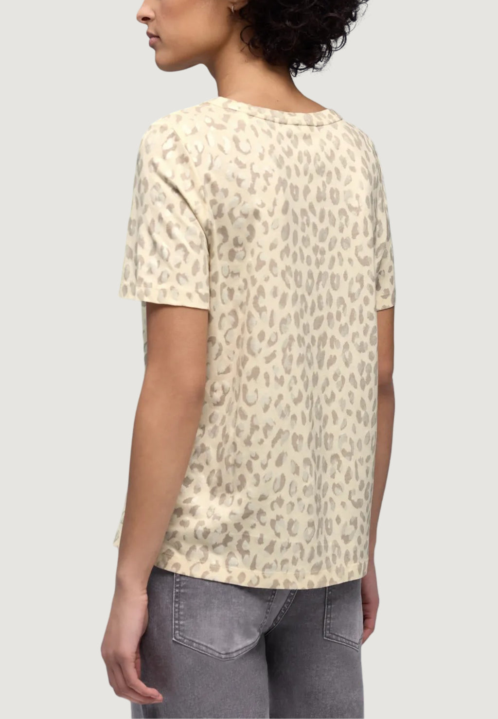 T-shirts Street One basic shirt w.shiny leo print