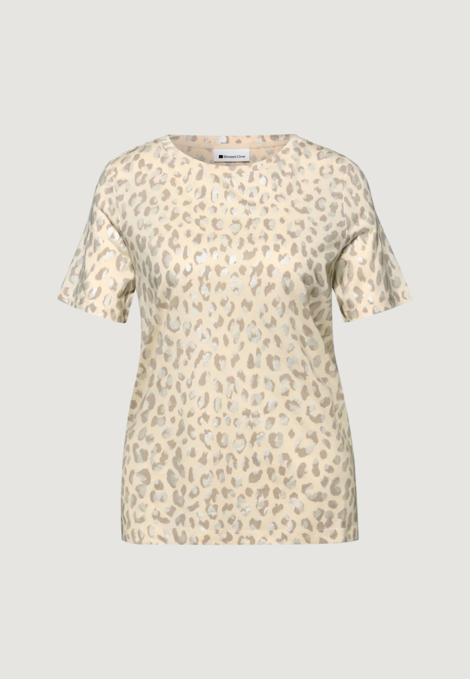 T-shirts Street One basic shirt w.shiny leo print