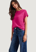T-shirt Street One LTD QR basic shirt w.deco buttons