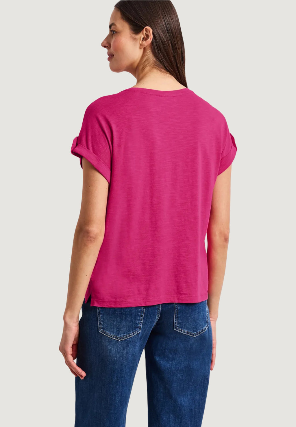 T-shirt Street One LTD QR basic shirt w.deco buttons