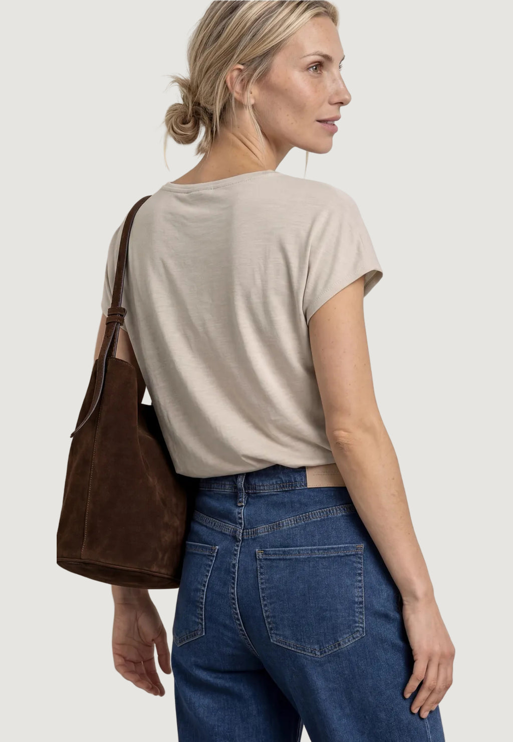 T-shirt Street One silk look shirt w.deco detail