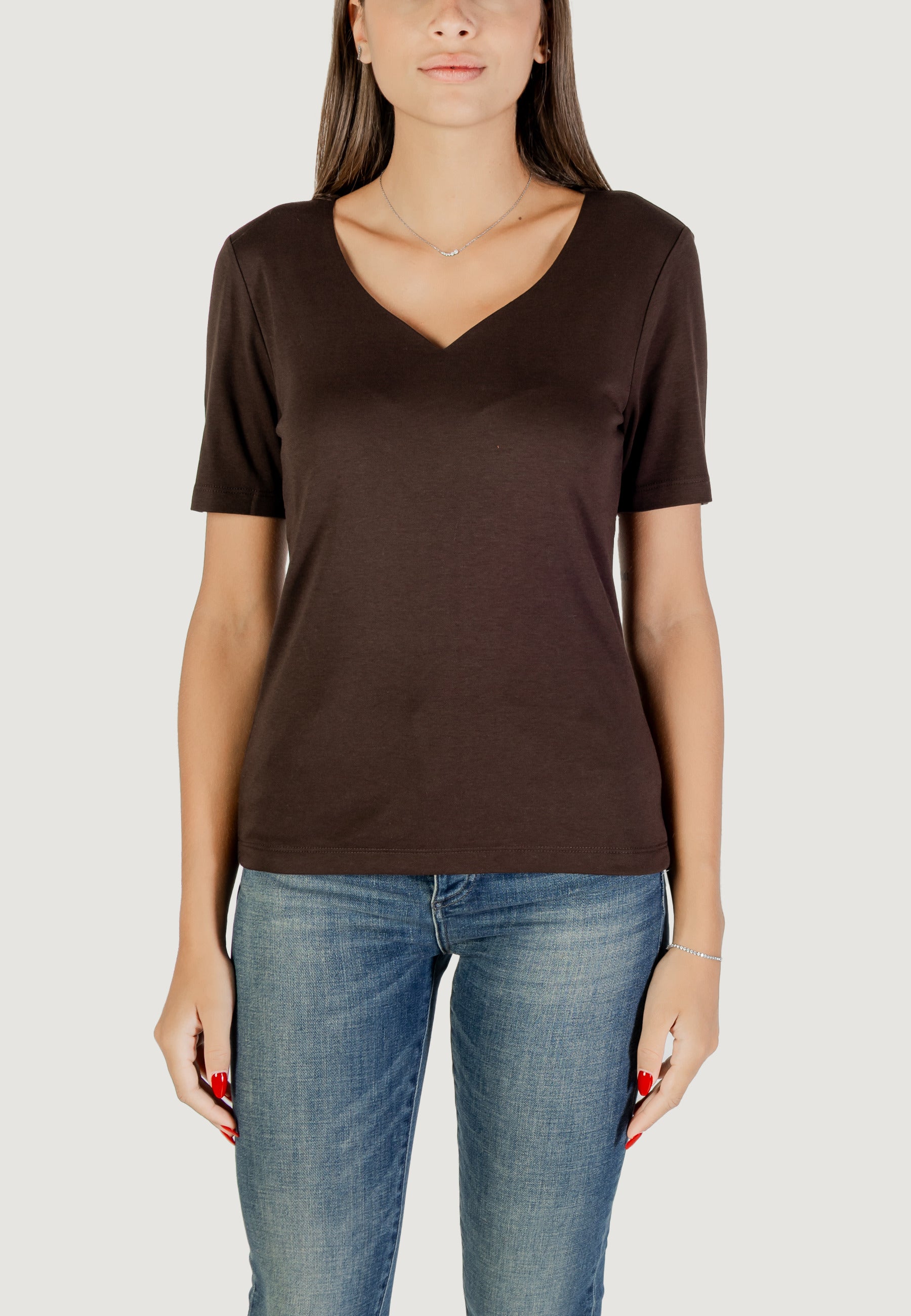 Top In Cotone Per Donna Street One Maglietta Basic A Maniche Corte Donna Maglietta Basic Donna