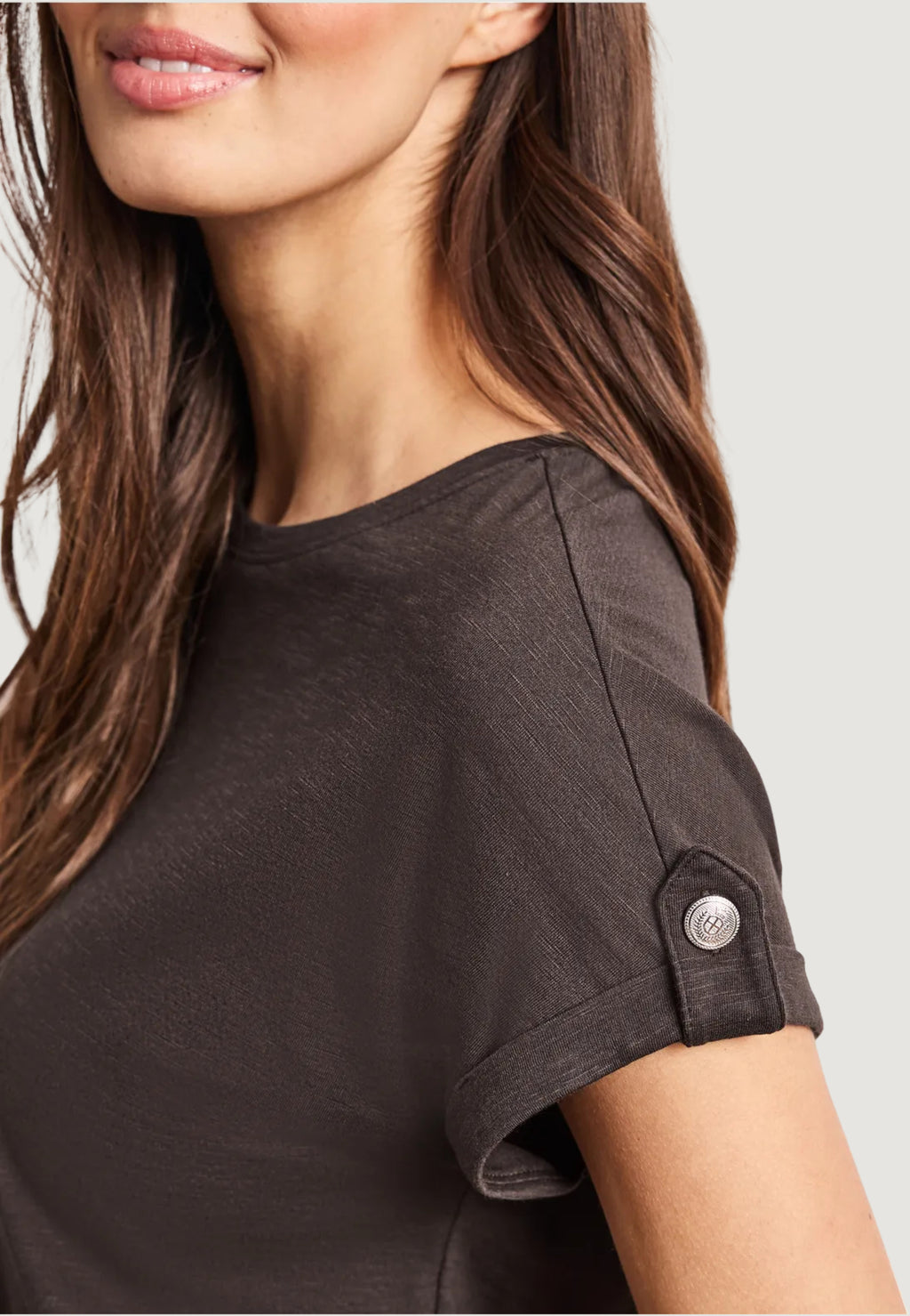 T-shirts Street One LTD QR basic shirt w.deco buttons