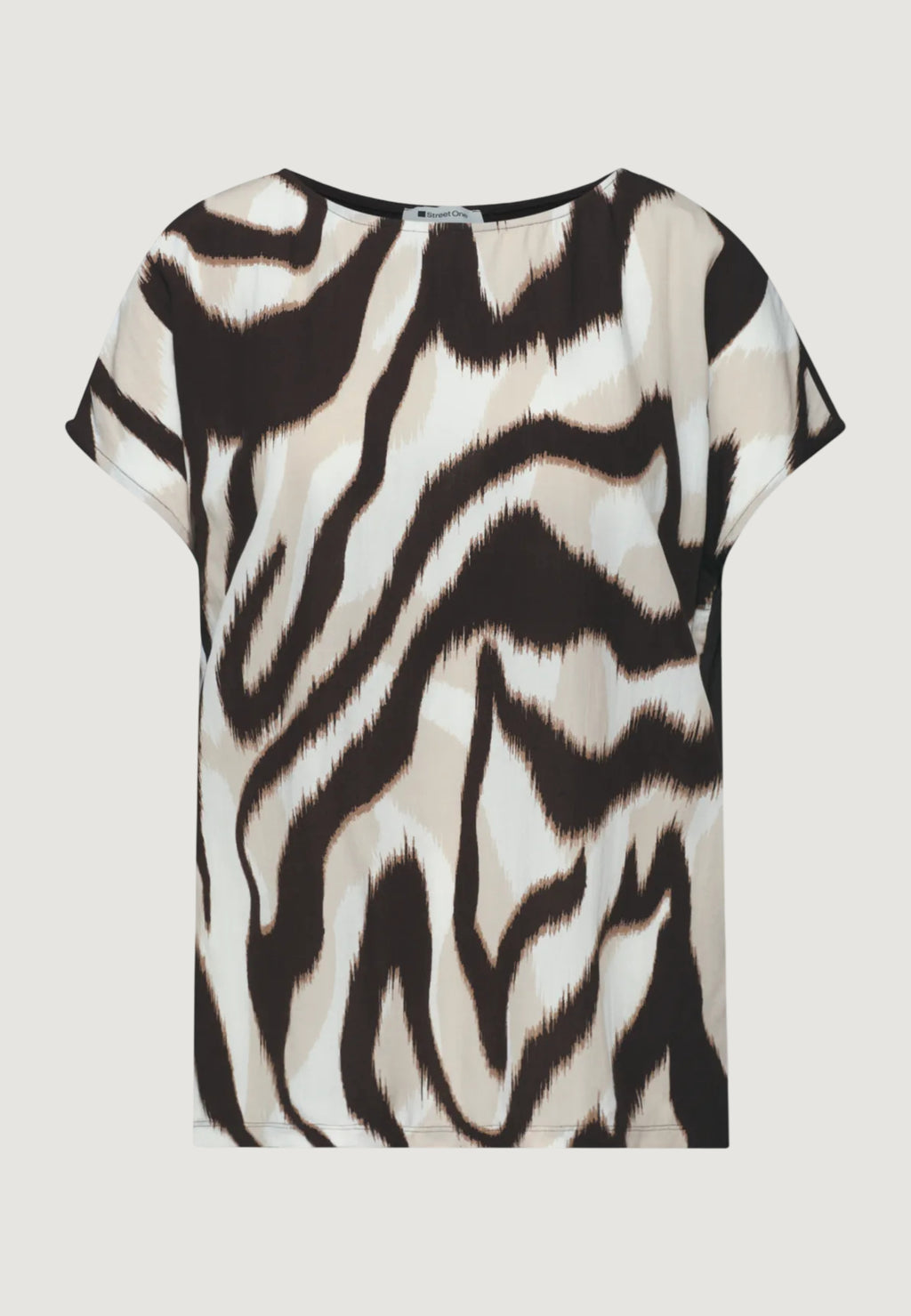 T-shirt Street One printed mat-mix shirt