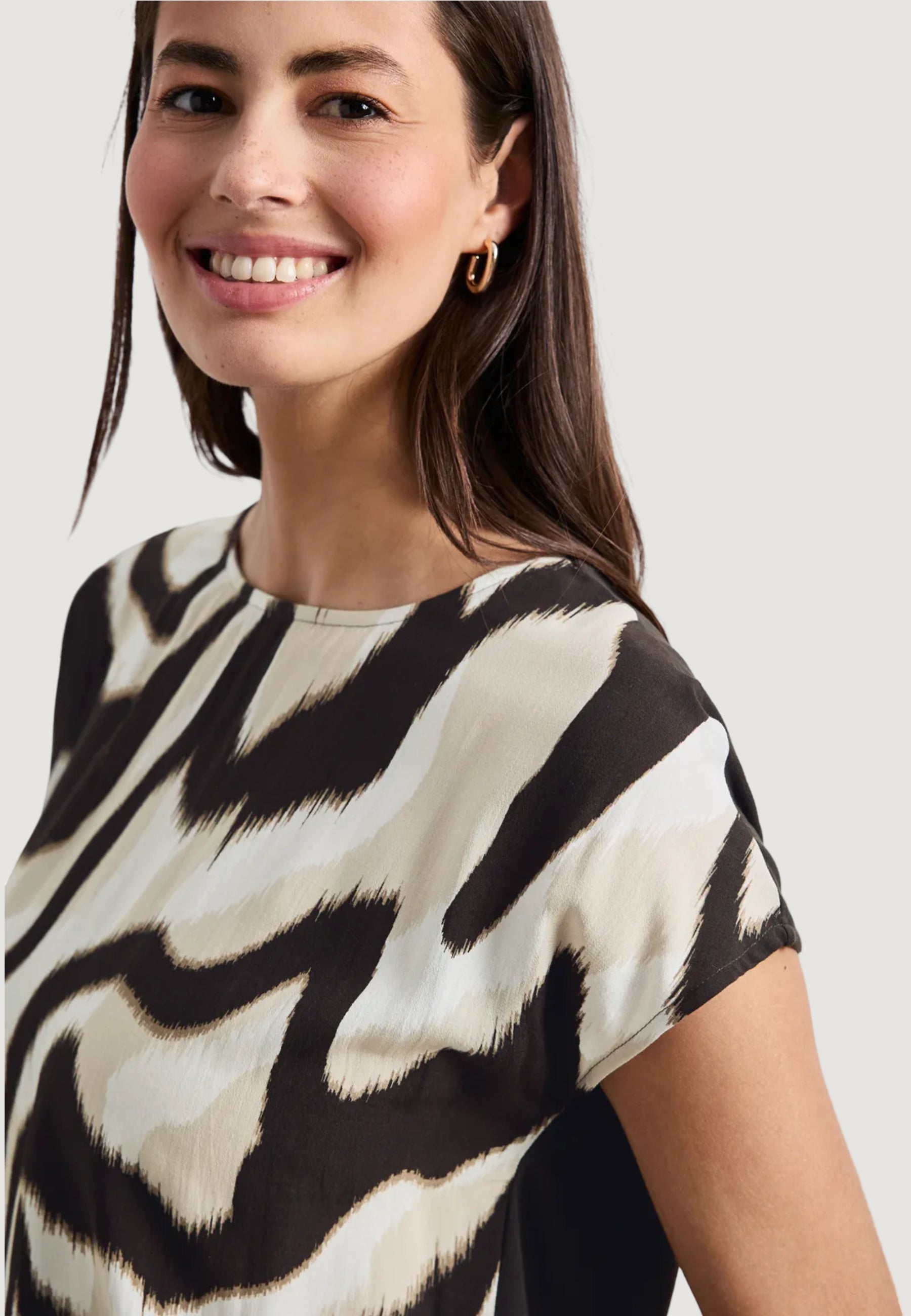 T-shirt Street One printed mat-mix shirt