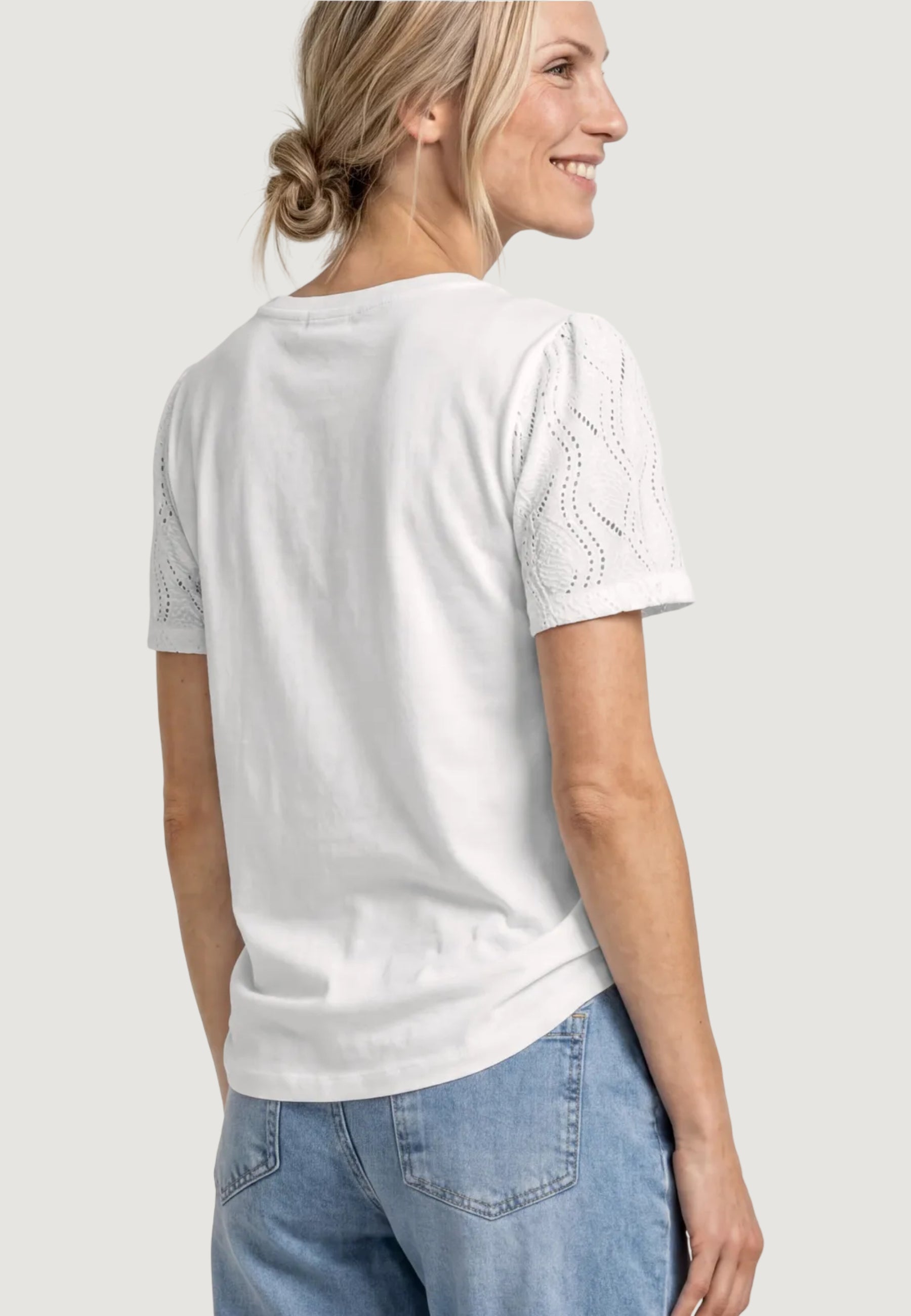 T-shirt Street One SOL_shirt w.puff lace sleeves
